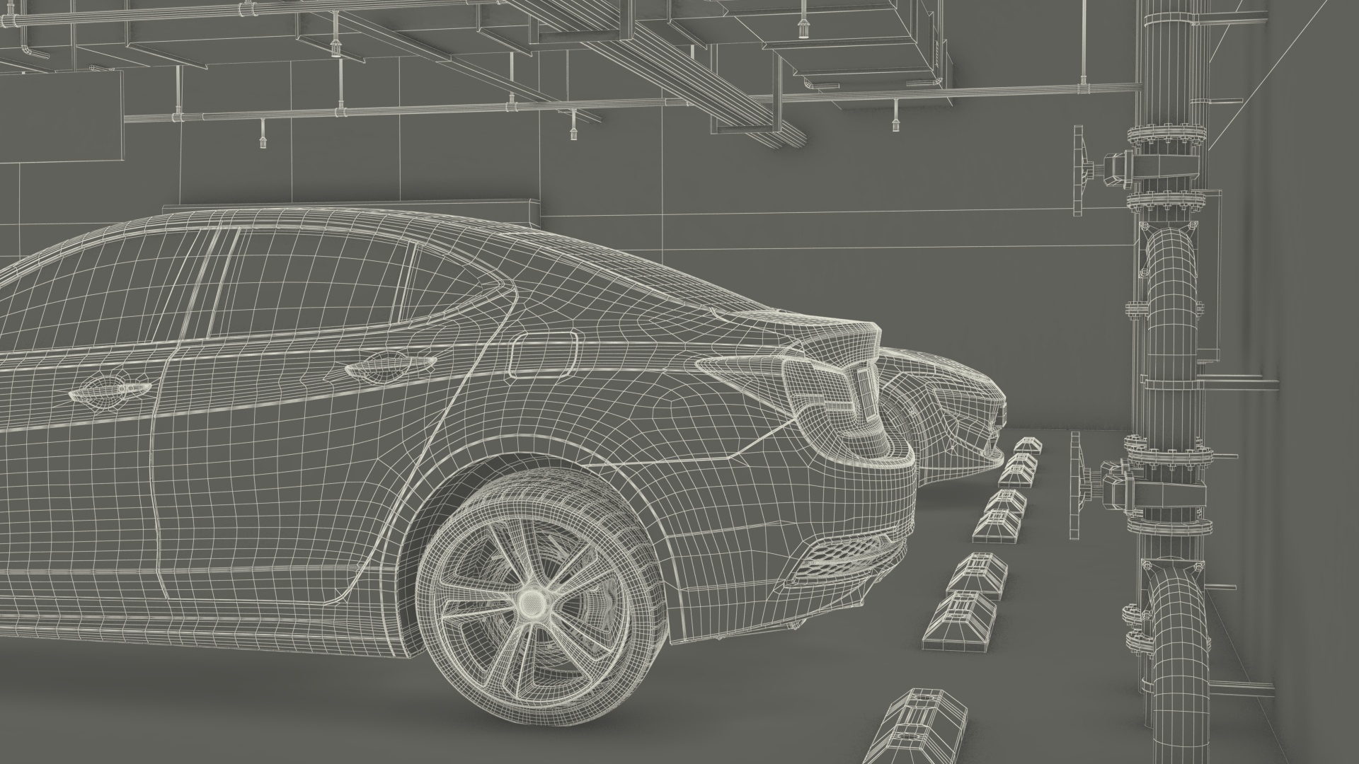 3D Filled Underground Parking