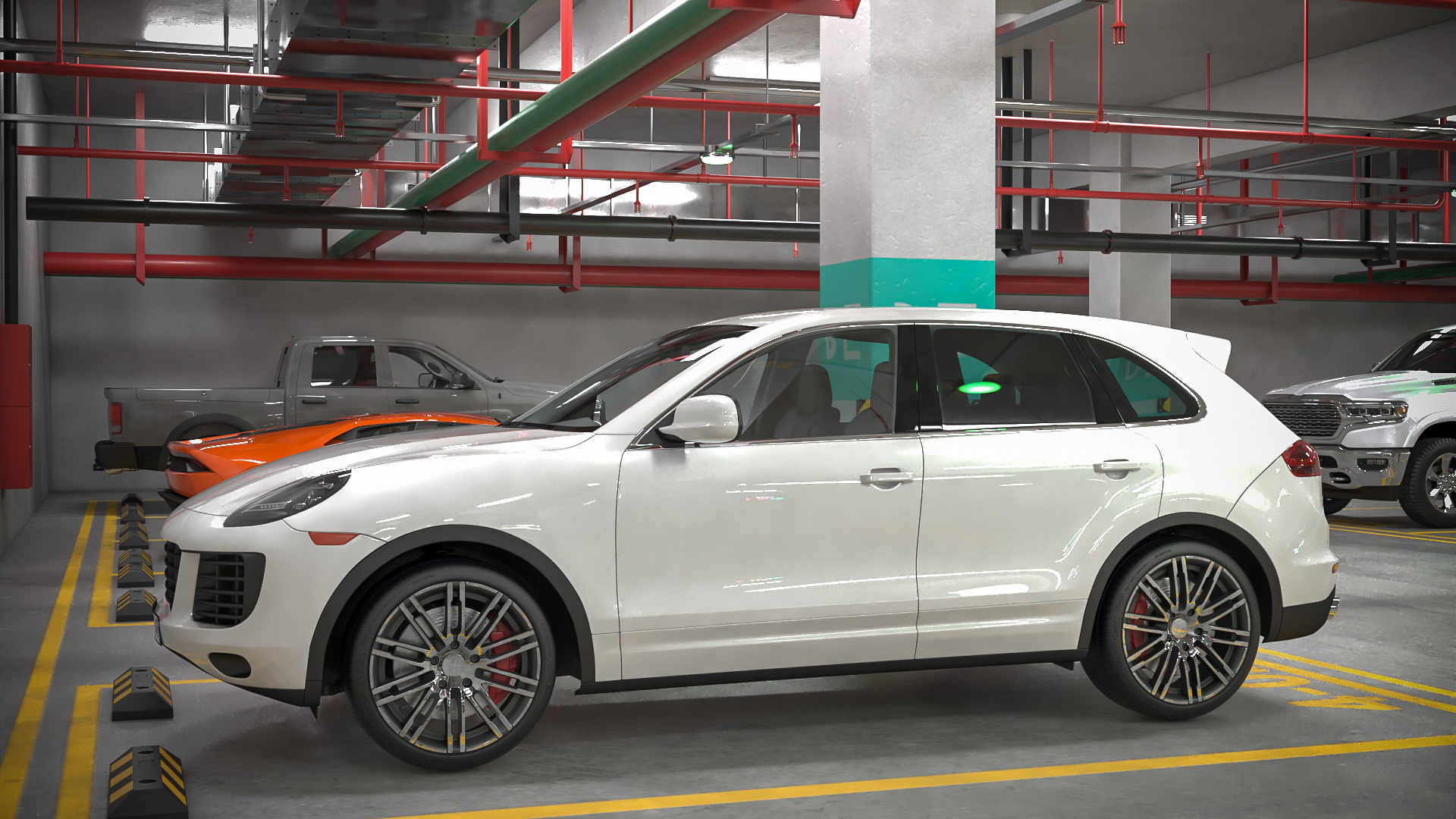 3D Filled Underground Parking