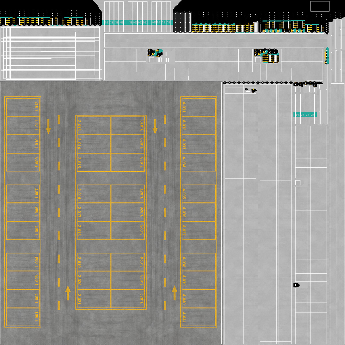 3D Filled Underground Parking