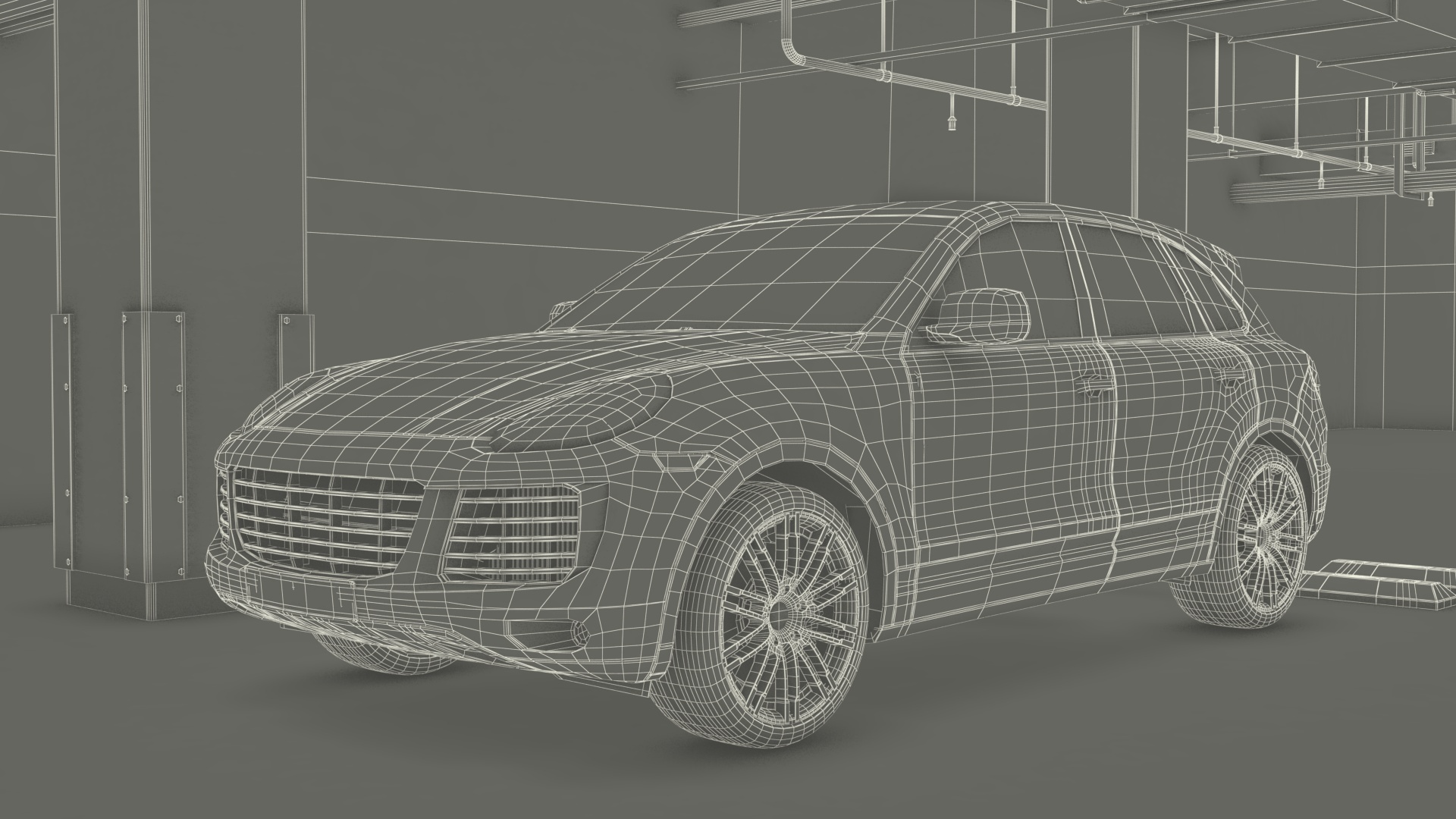 3D Filled Underground Parking