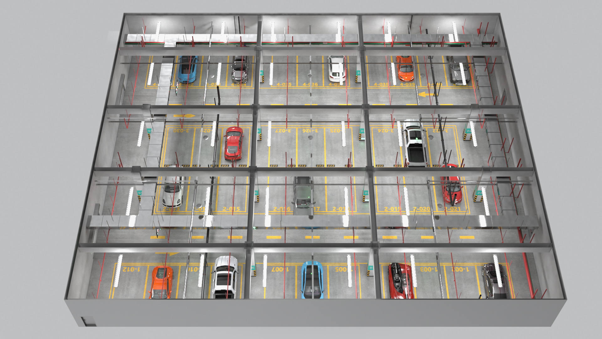 3D Filled Underground Parking
