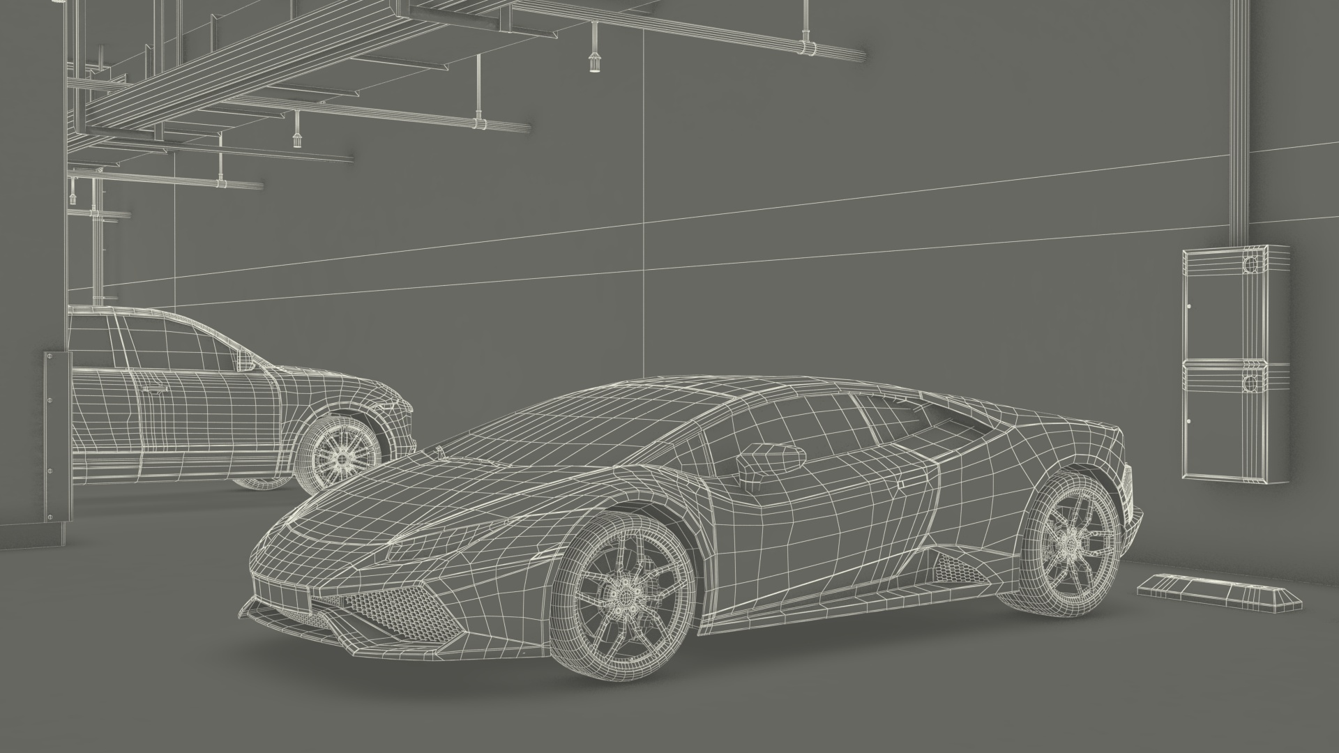 3D Filled Underground Parking