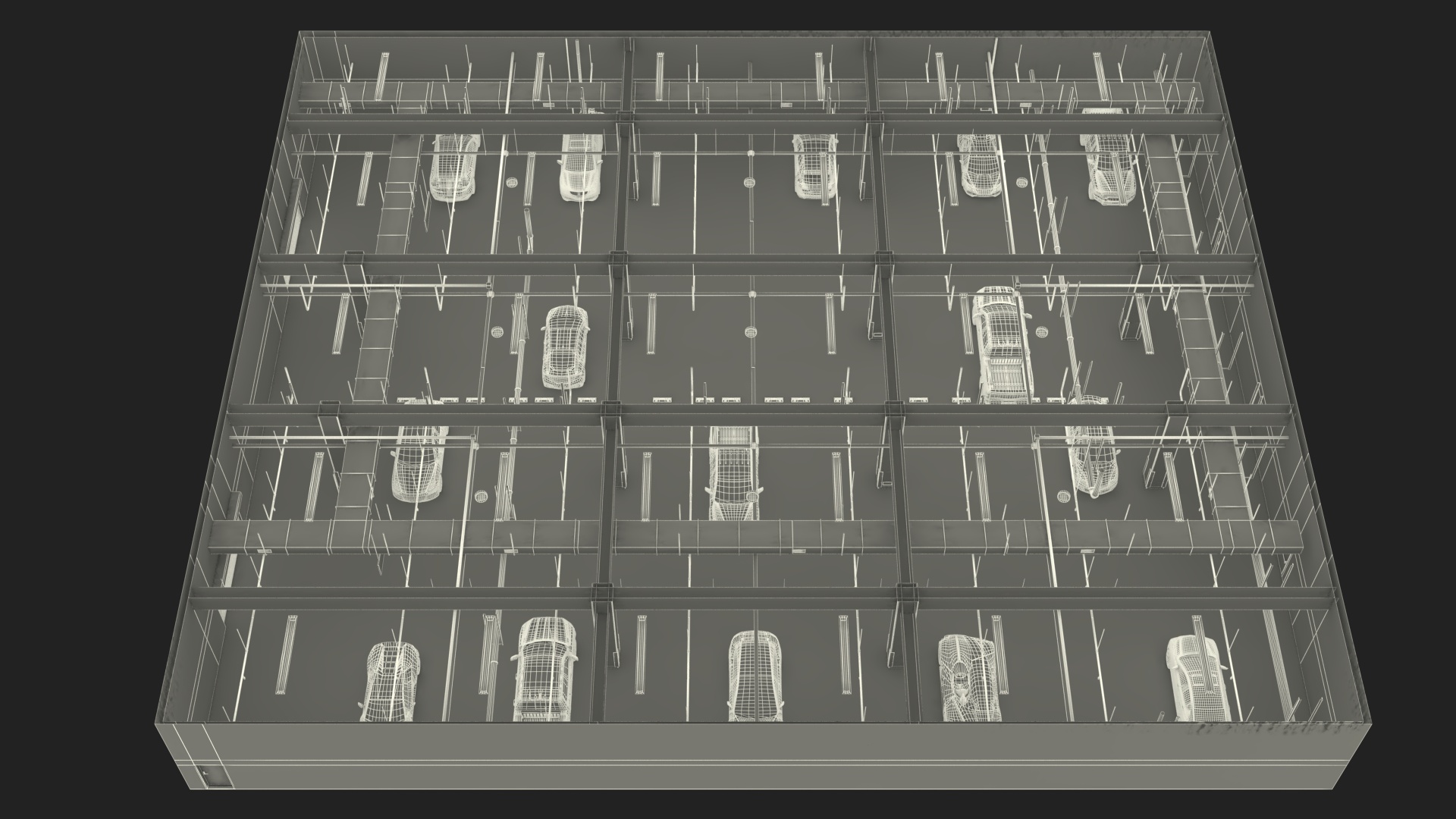 3D Filled Underground Parking