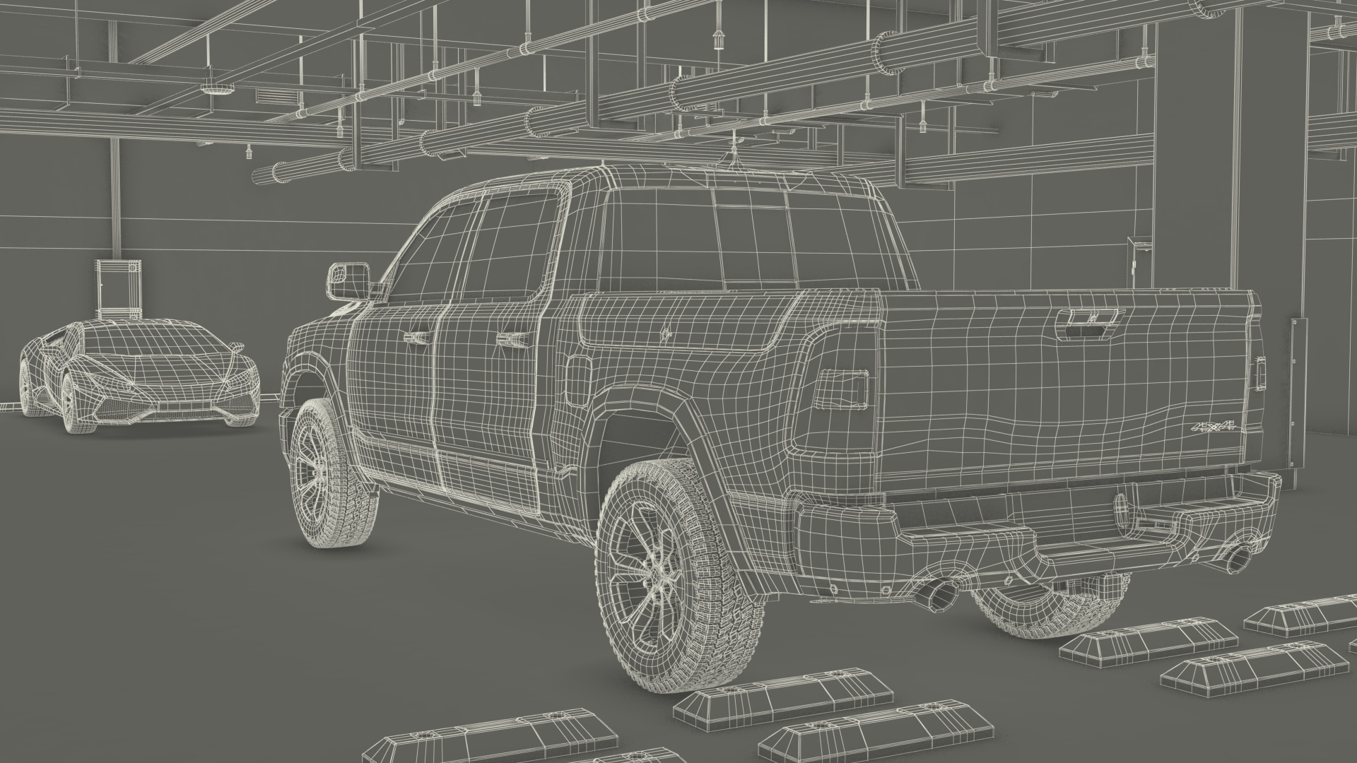 3D Filled Underground Parking