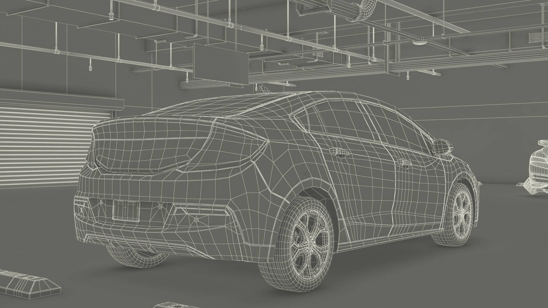 3D Filled Underground Parking