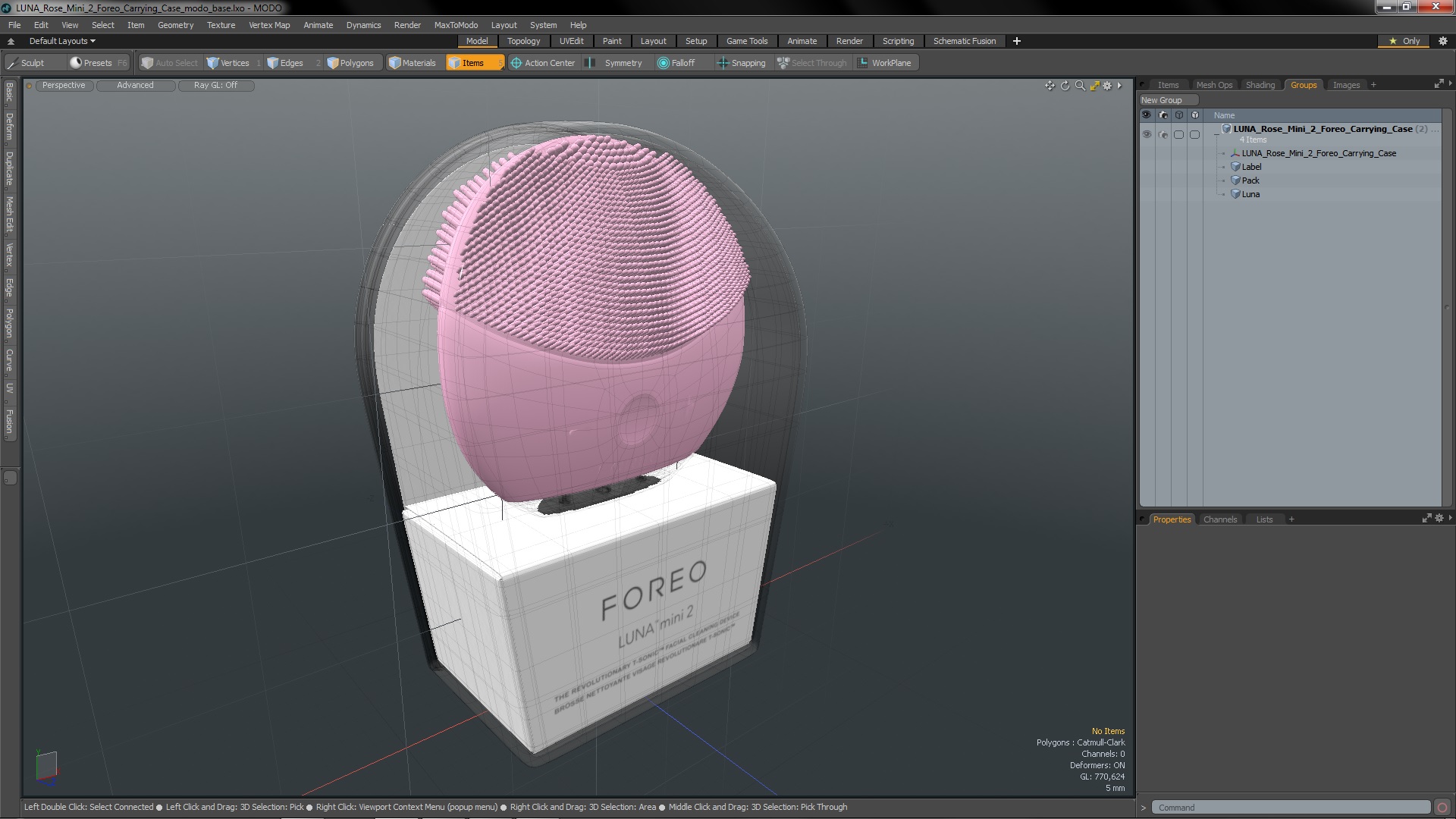 3D LUNA Rose Mini 2 Foreo Carrying Case
