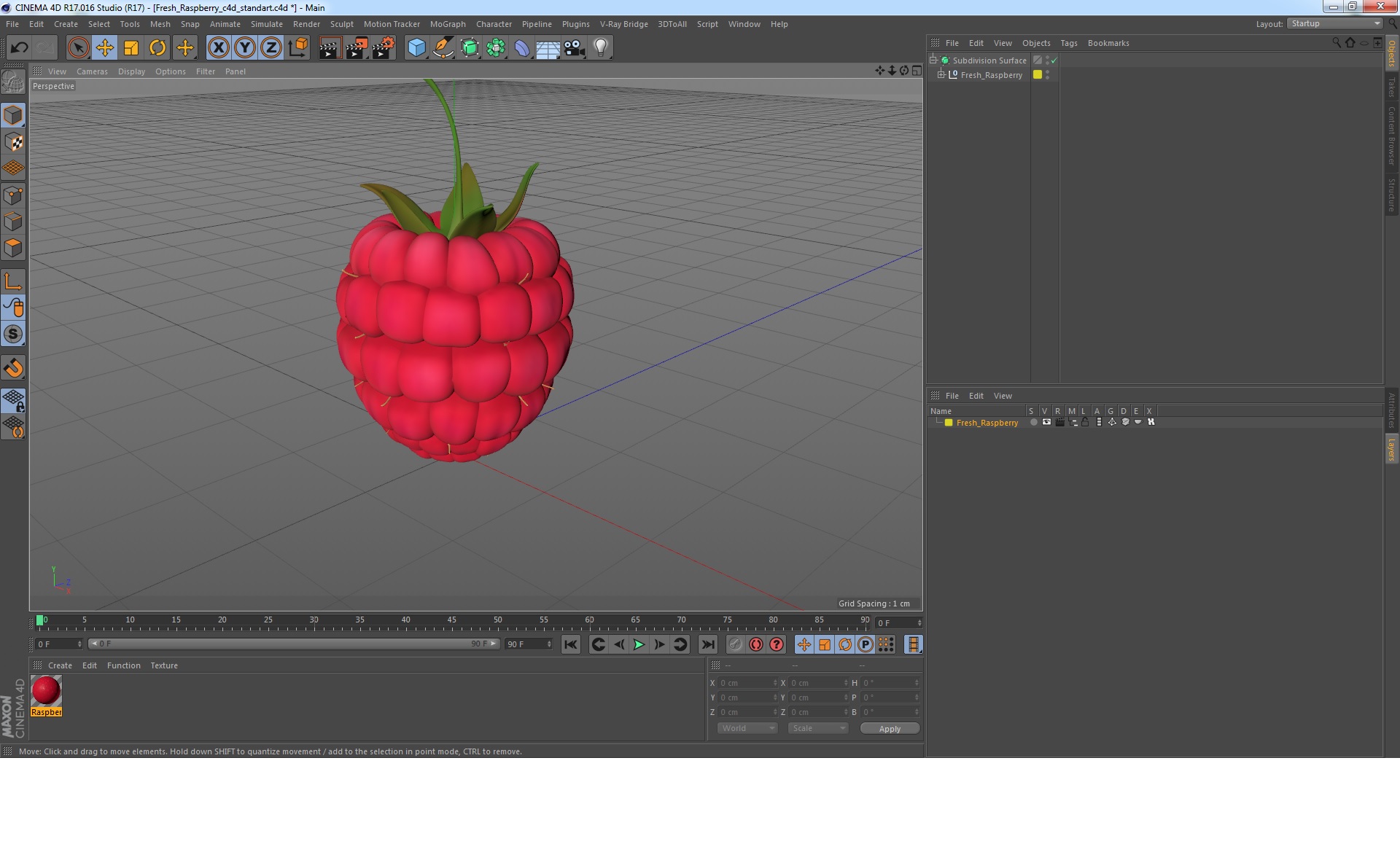 3D model Fresh Raspberry
