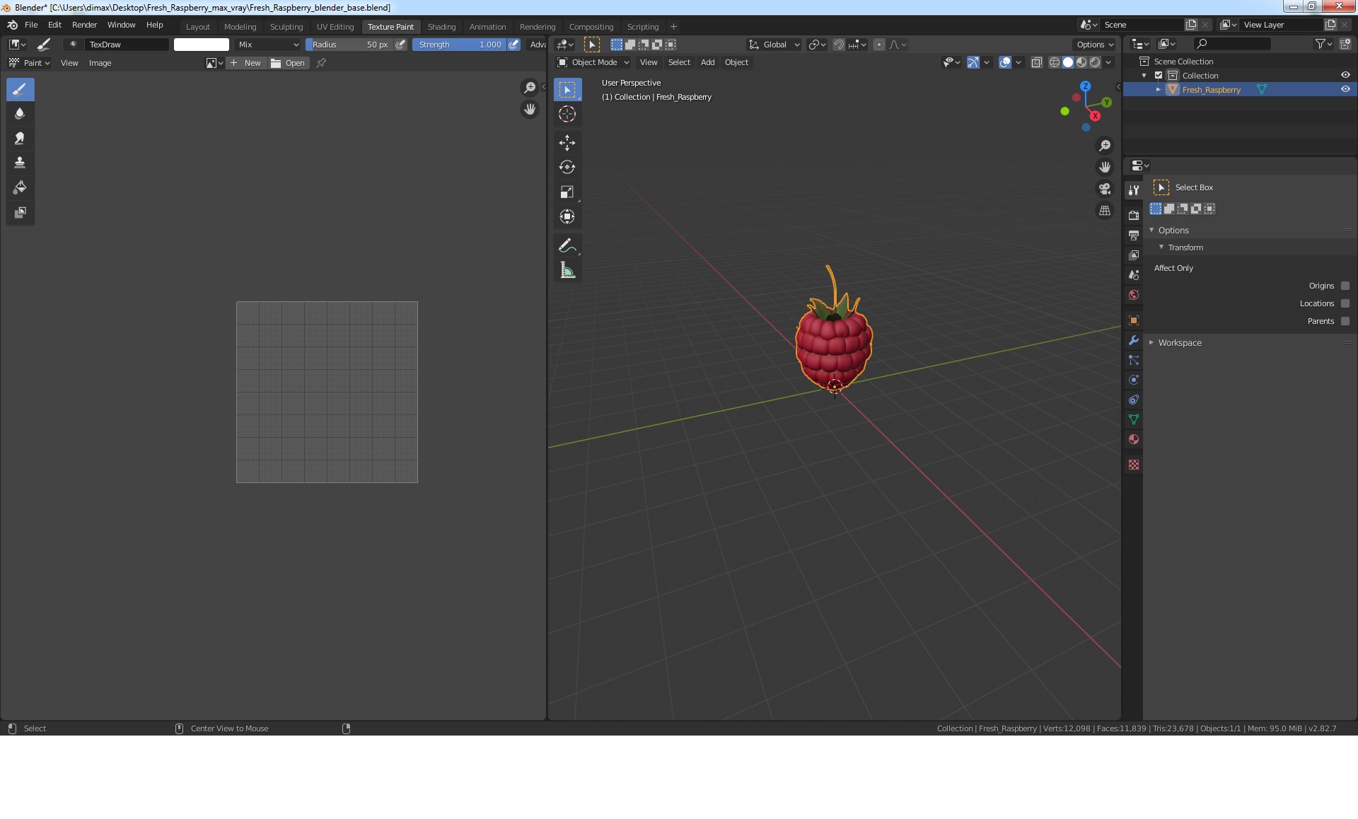 3D model Fresh Raspberry
