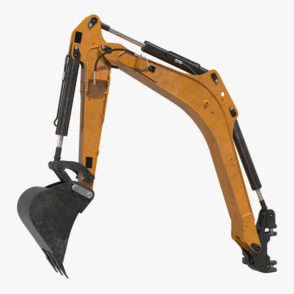 Excavator Boom and Arm Rigged 3D Model