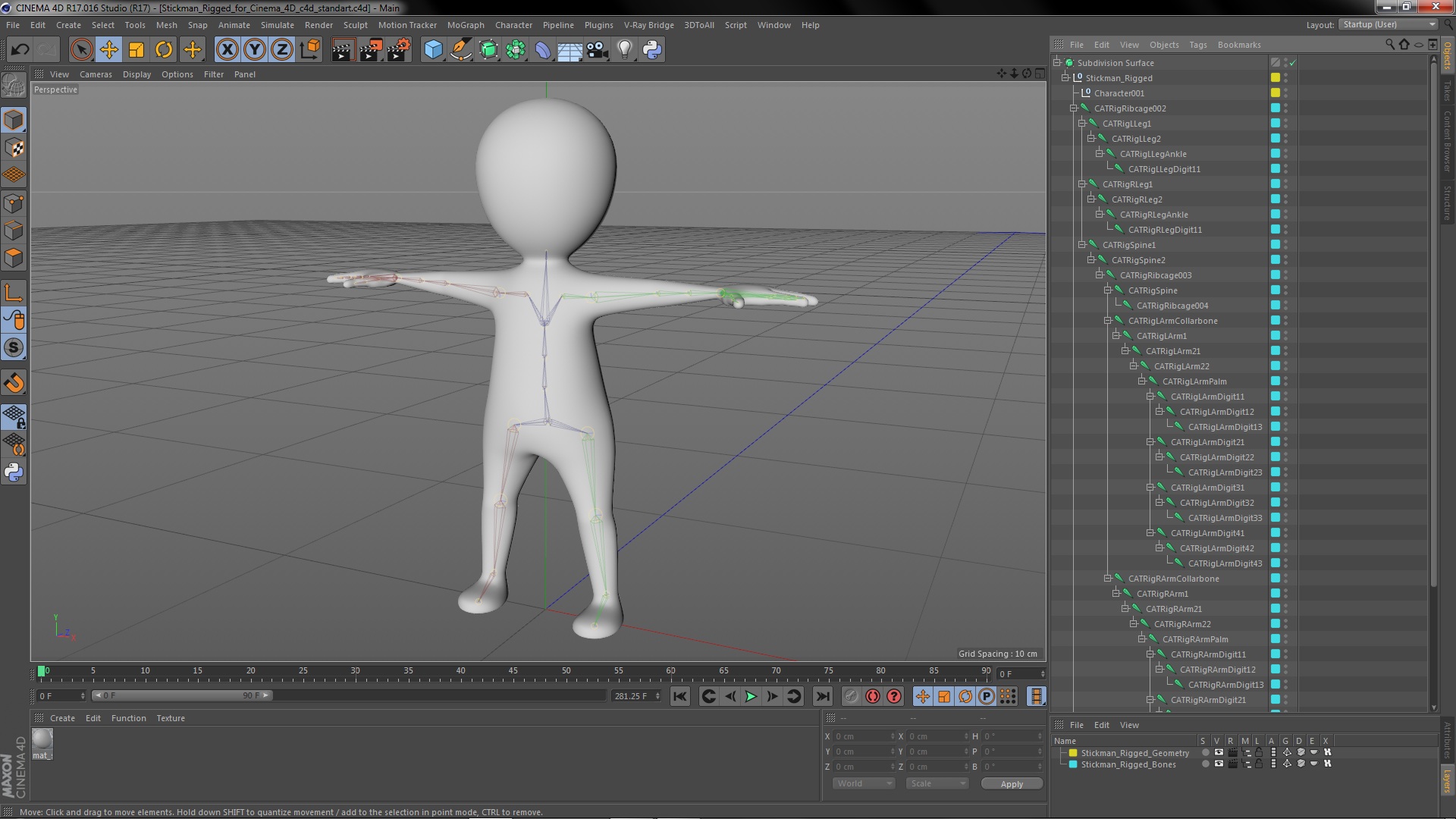 3D model Stickman Rigged