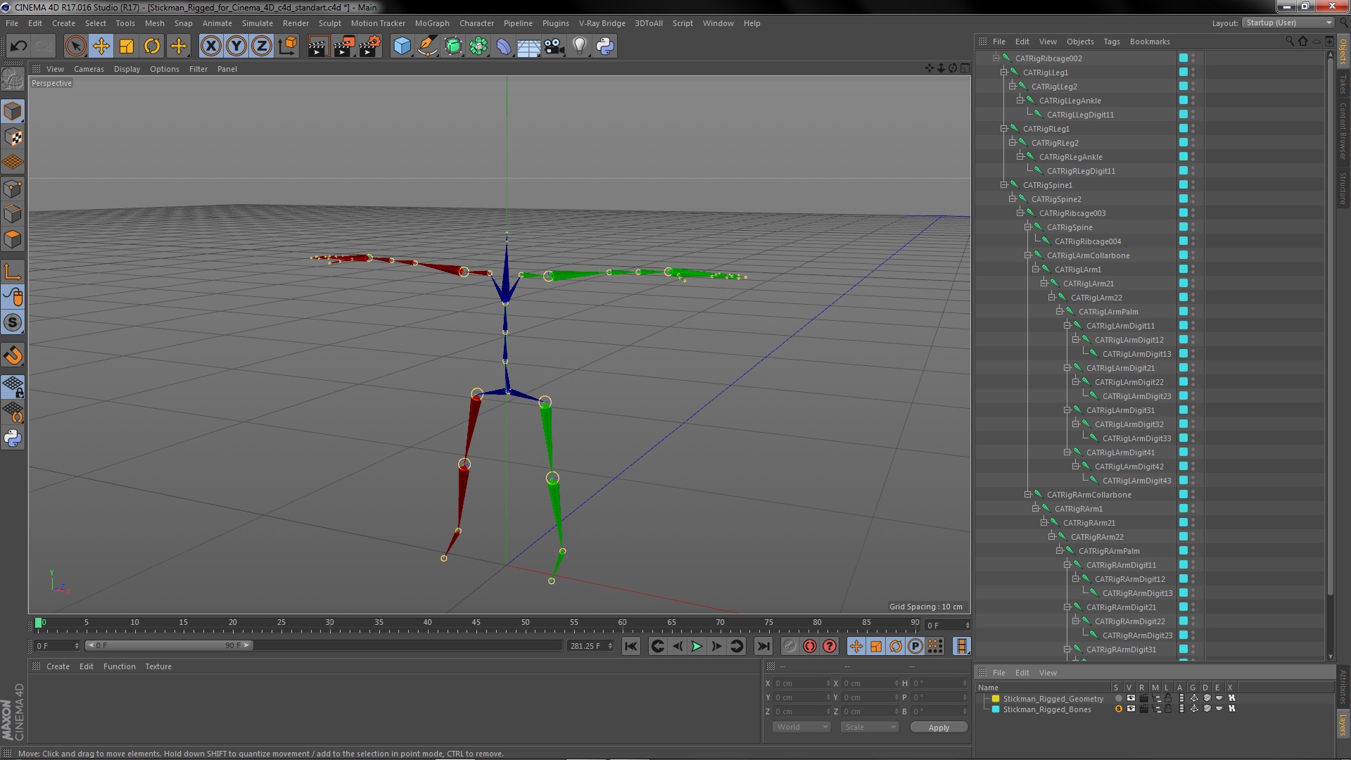 3D model Stickman Rigged