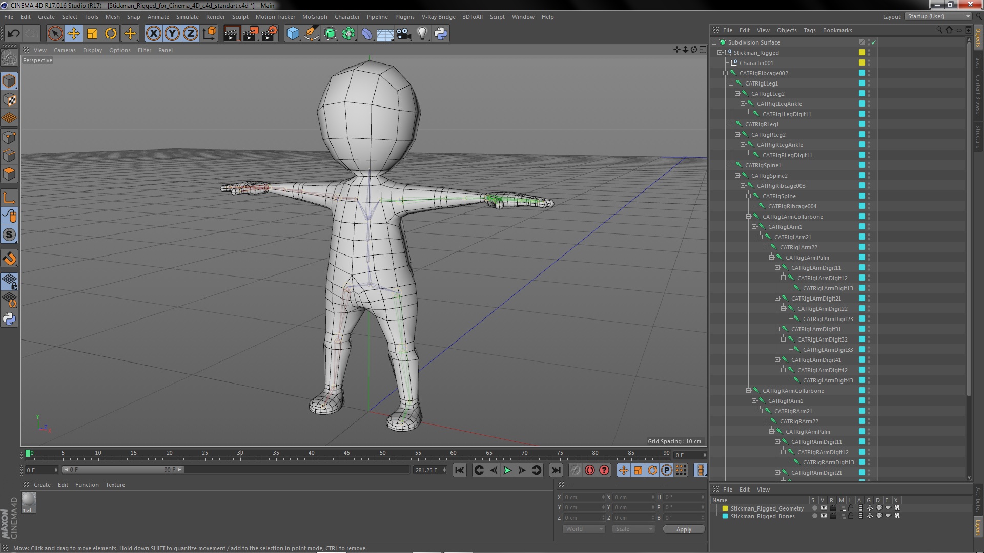 3D model Stickman Rigged