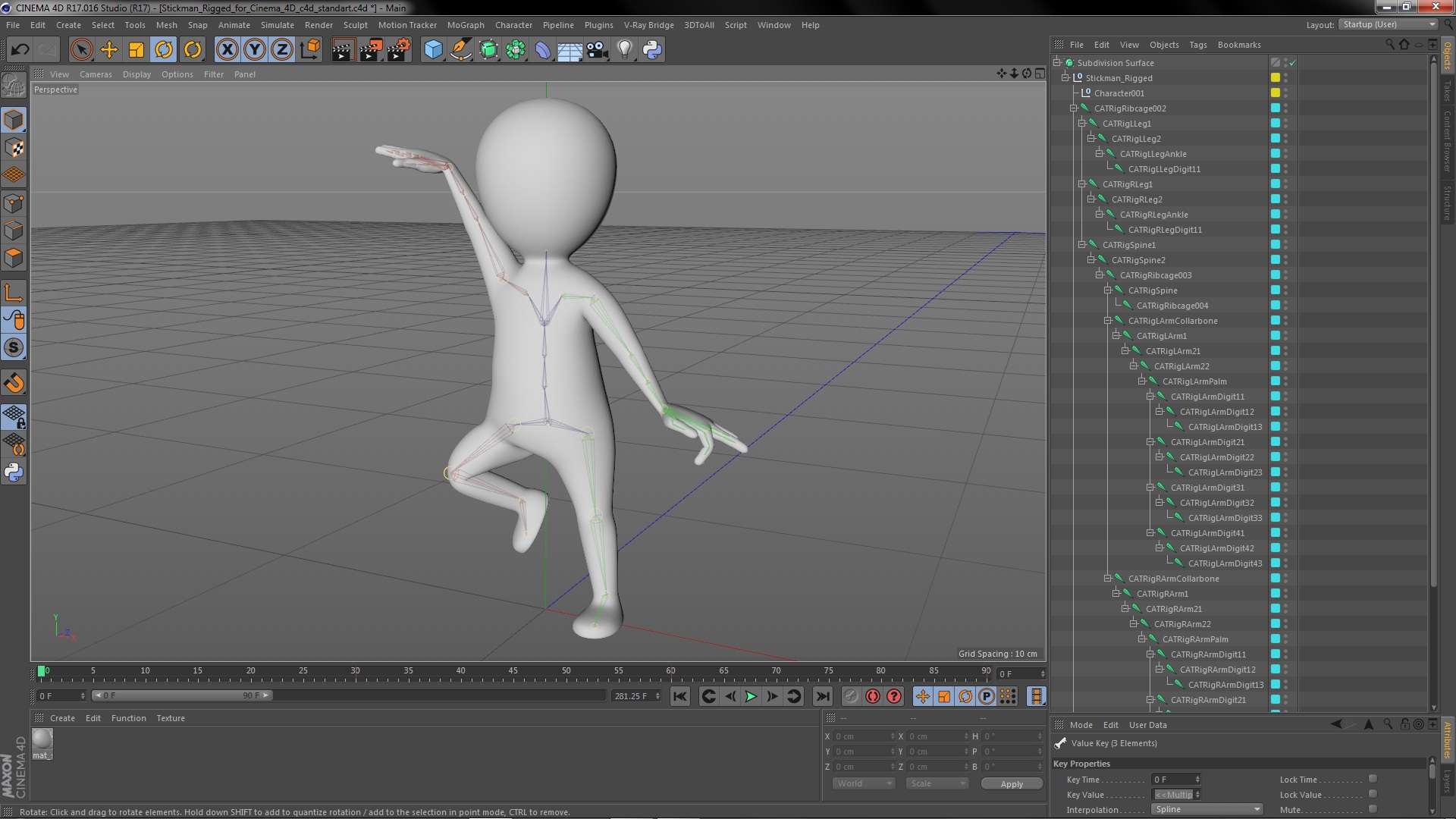 3D model Stickman Rigged
