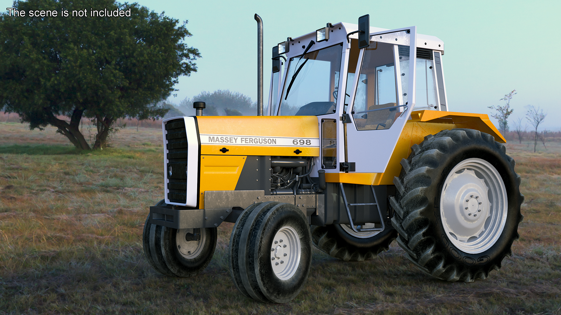 3D Massey Ferguson 698 Tractor Rigged for Maya model