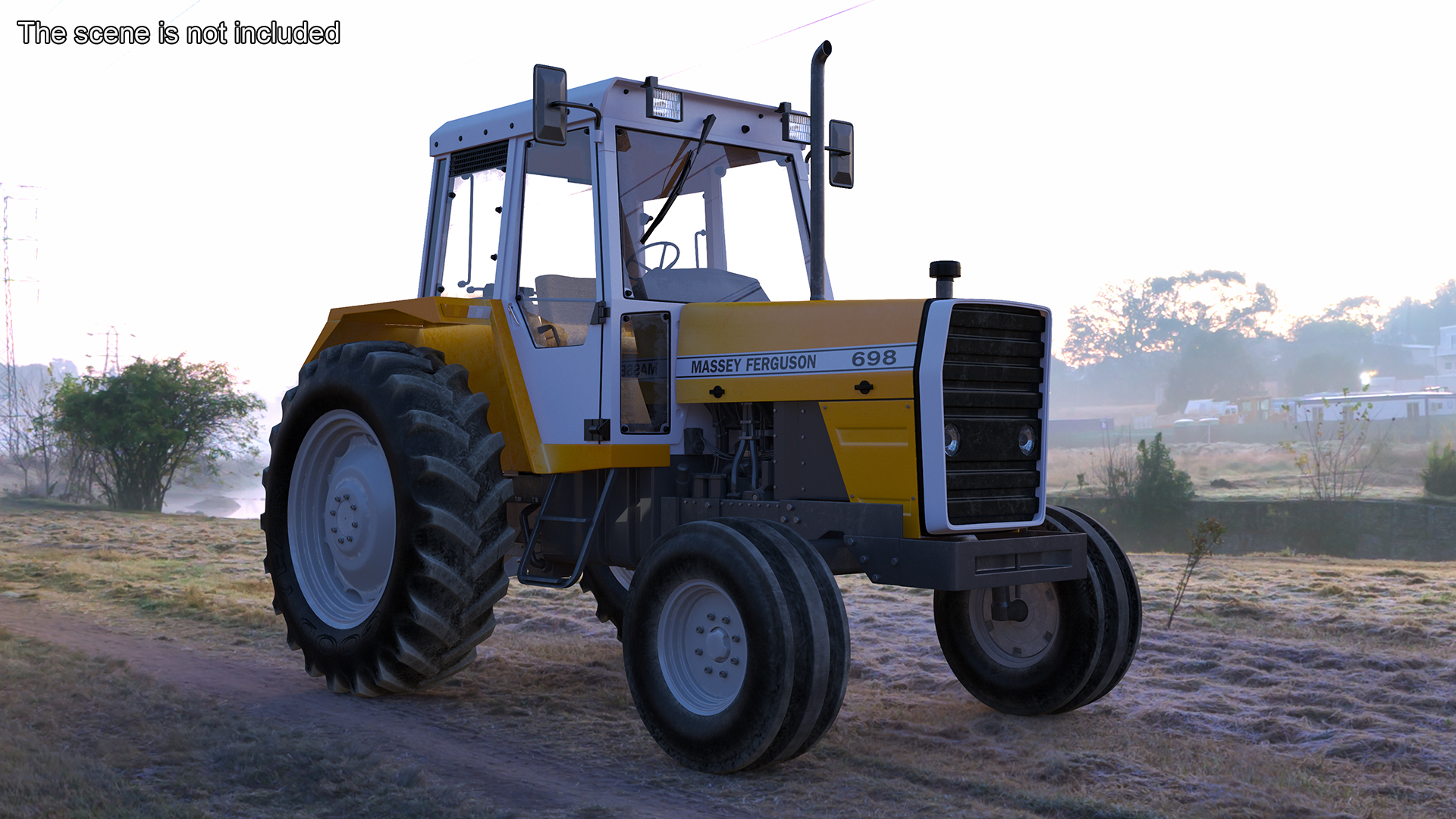3D Massey Ferguson 698 Tractor Rigged for Maya model