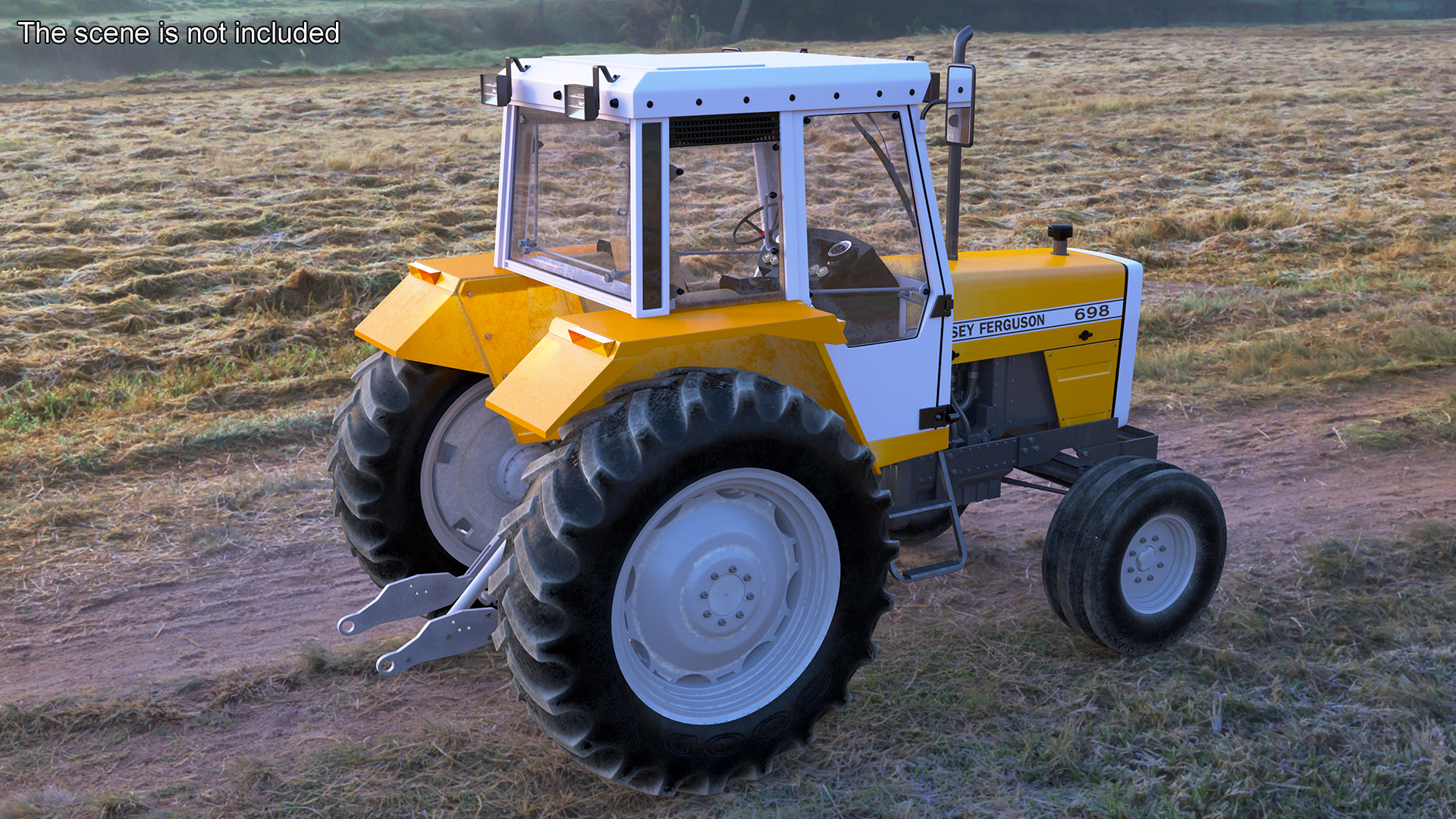 3D Massey Ferguson 698 Tractor Rigged for Maya model