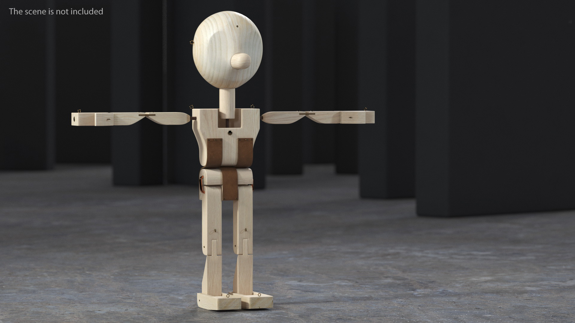 Raw Wooden Character Rigged 3D