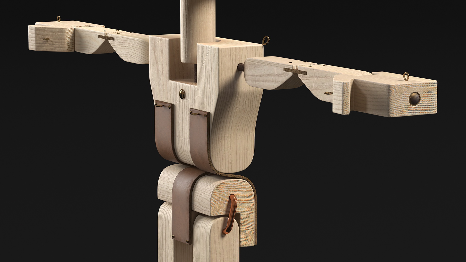 Raw Wooden Character Rigged 3D