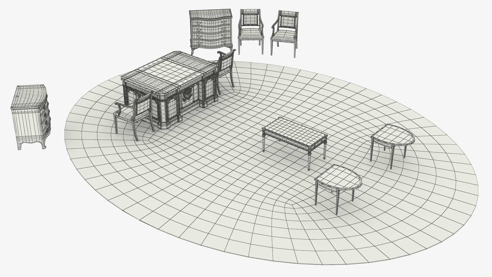 Oval Office Furniture Set with Rug Fur - view 10