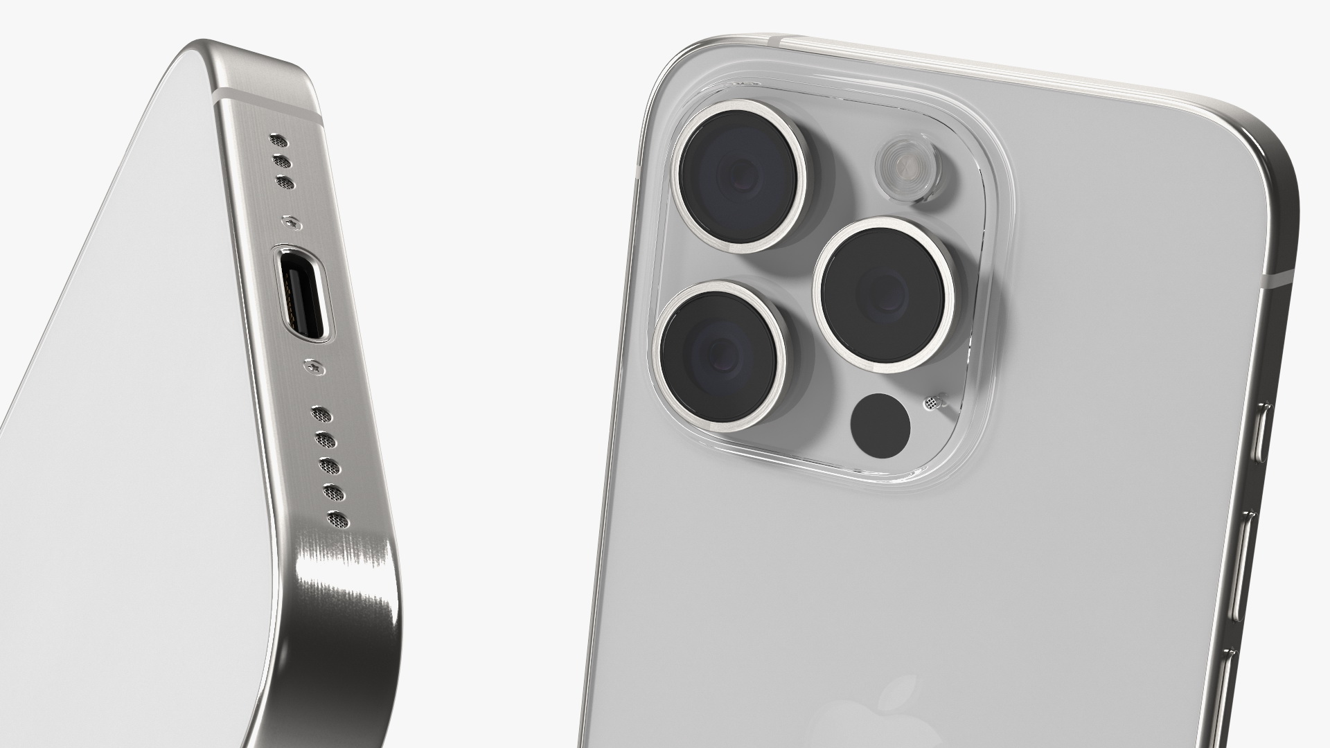 Apple IPhone 15 Pro White Titanium 3D model