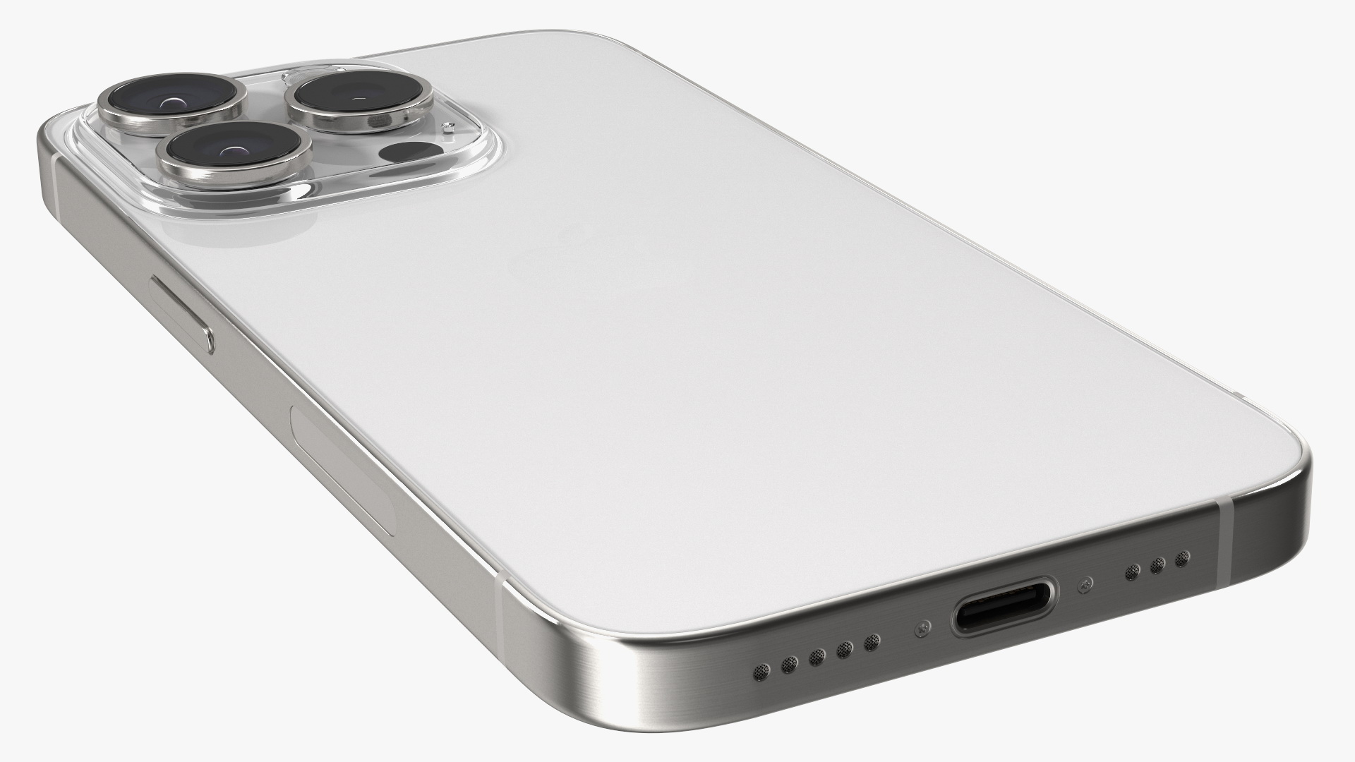 Apple IPhone 15 Pro White Titanium 3D model