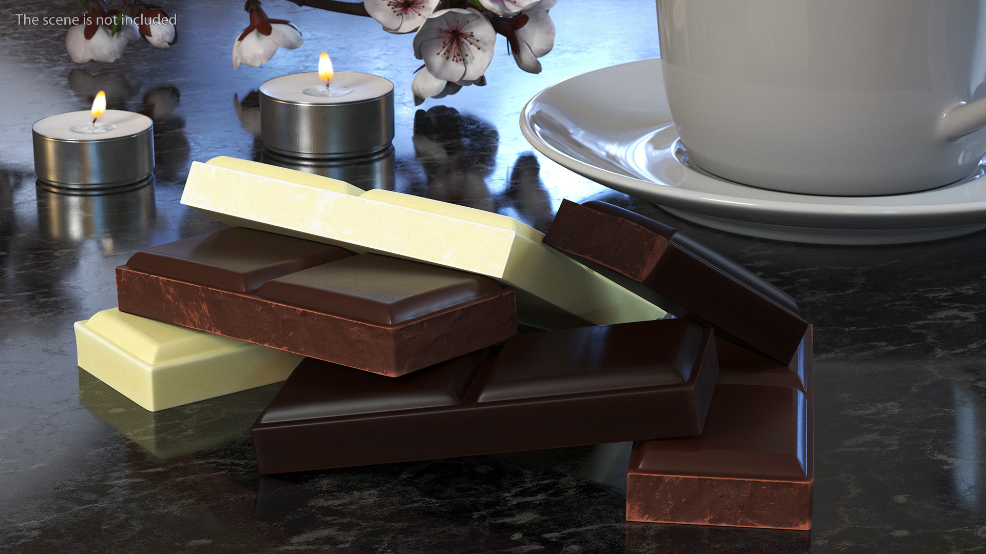Dark Milk White Chocolate Set 3D model