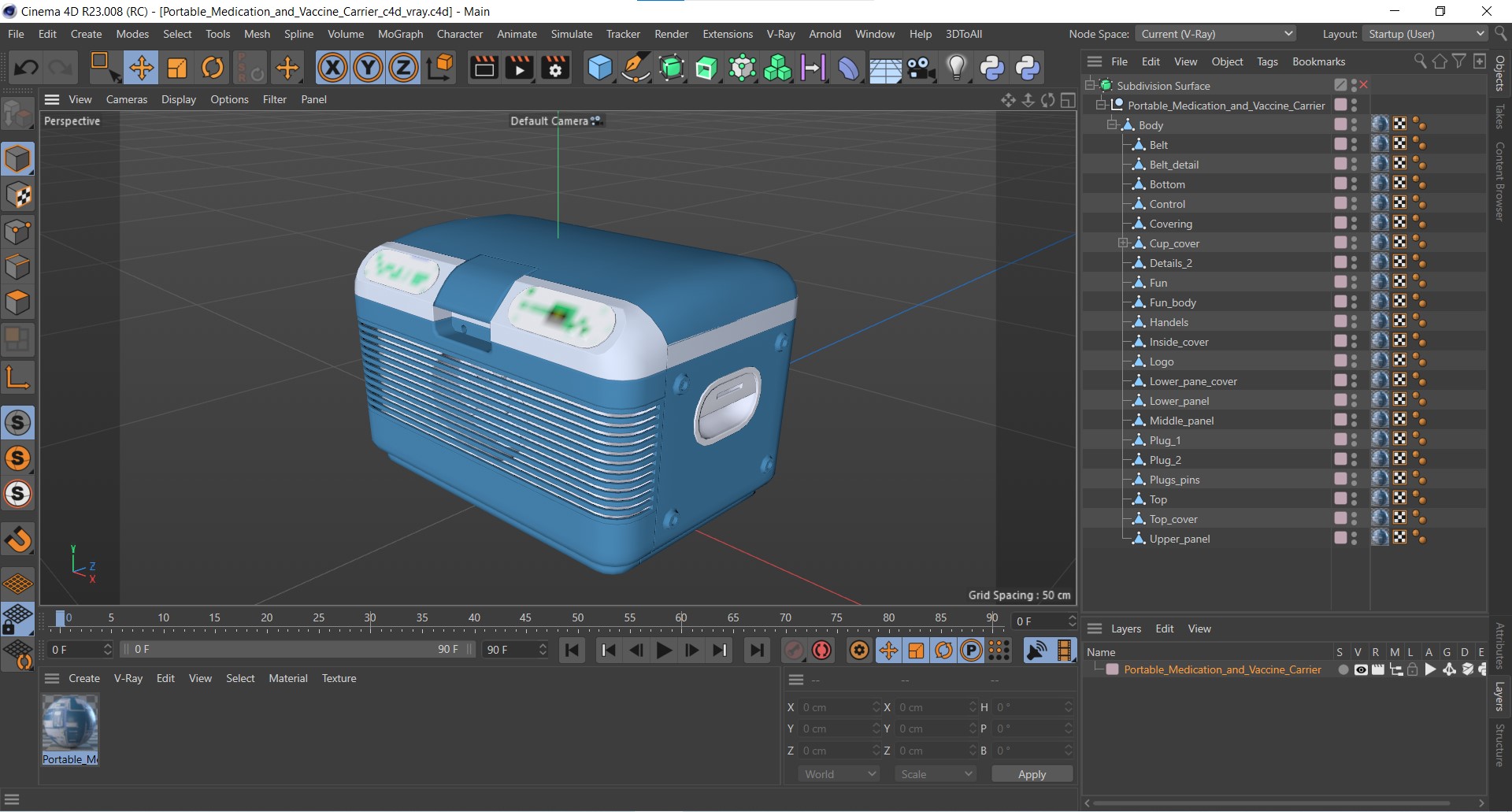 Portable Medication and Vaccine Carrier 3D model