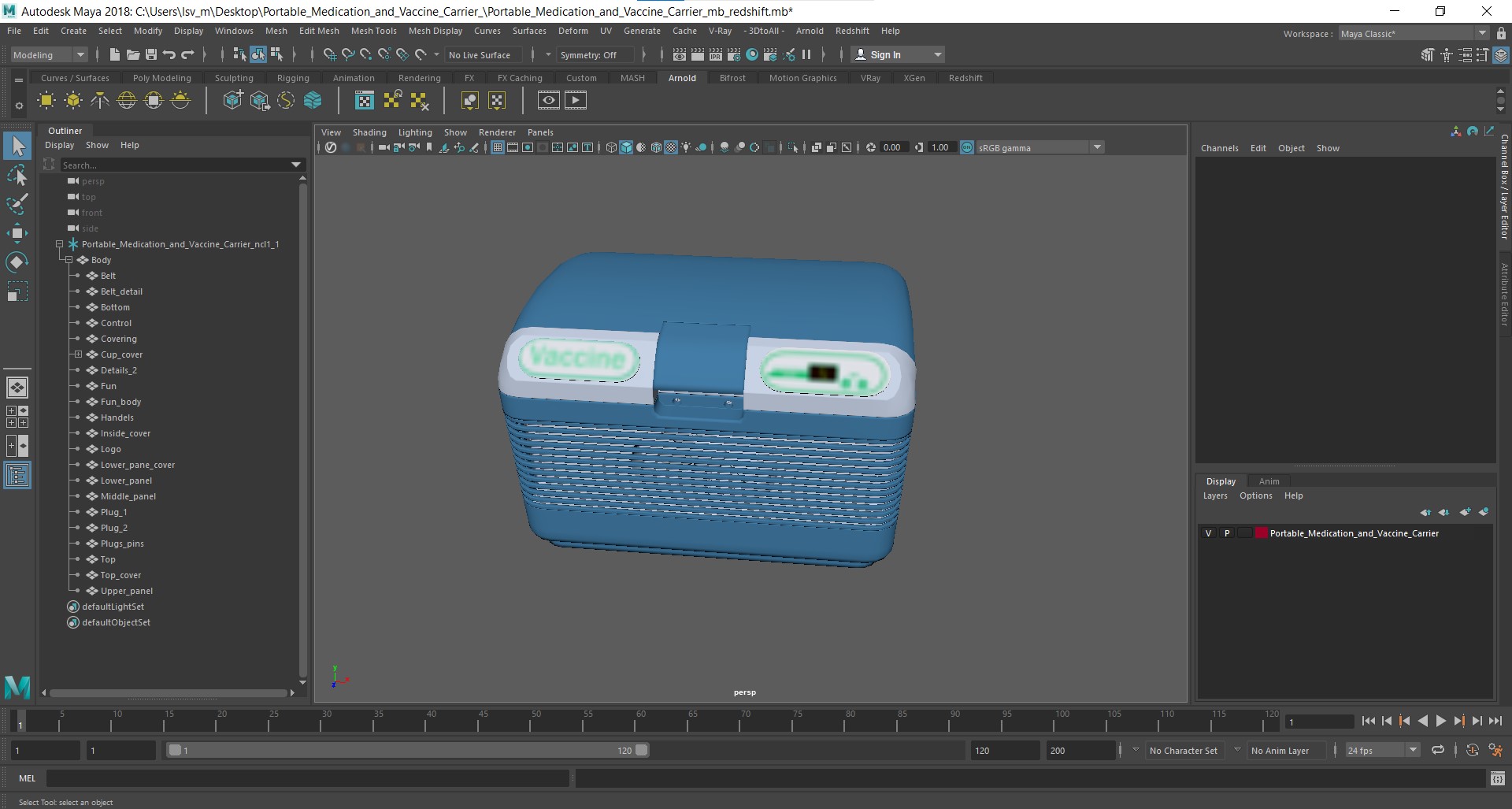 Portable Medication and Vaccine Carrier 3D model