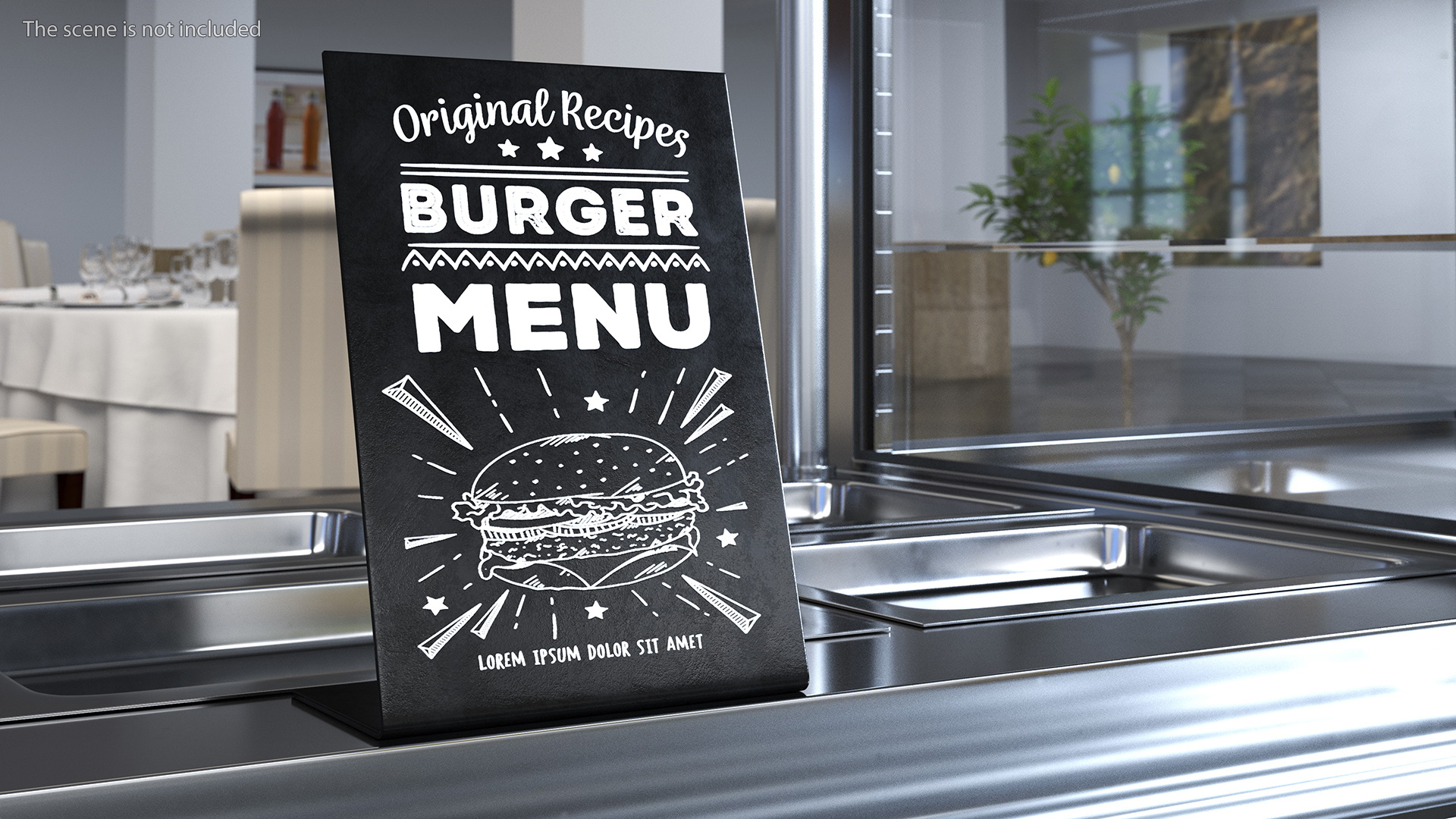 3D Chalkboard Black with Text