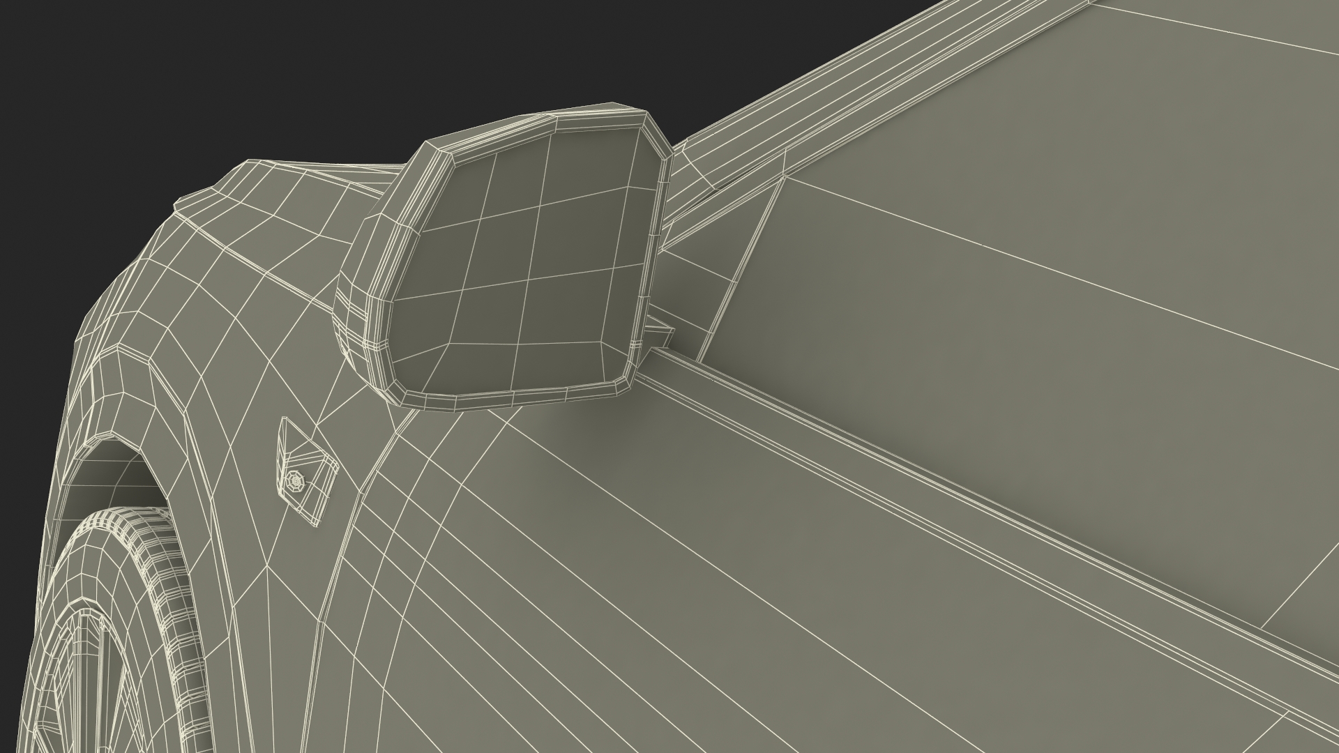 3D model Hybrid SUV Crystal White Simplified