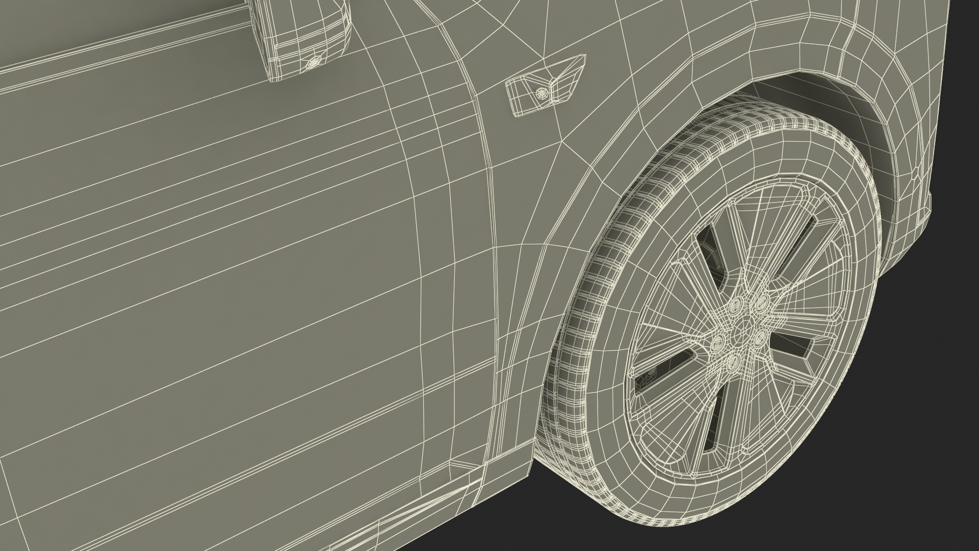 3D model Hybrid SUV Crystal White Simplified