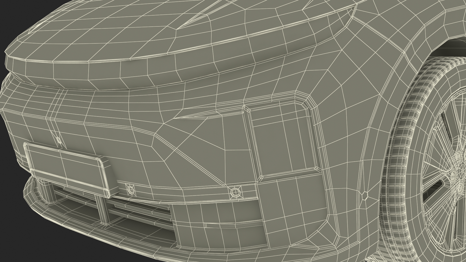 3D model Hybrid SUV Crystal White Simplified