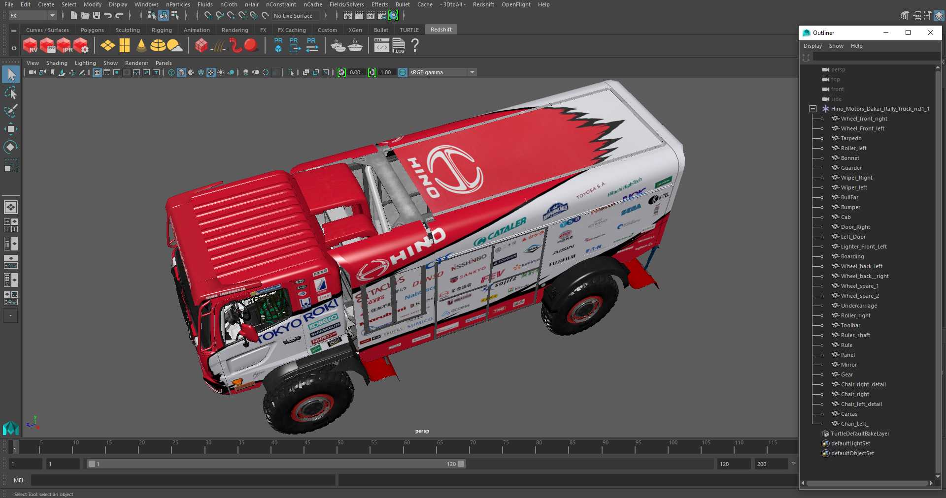 Hino Motors Dakar Rally Truck 3D model