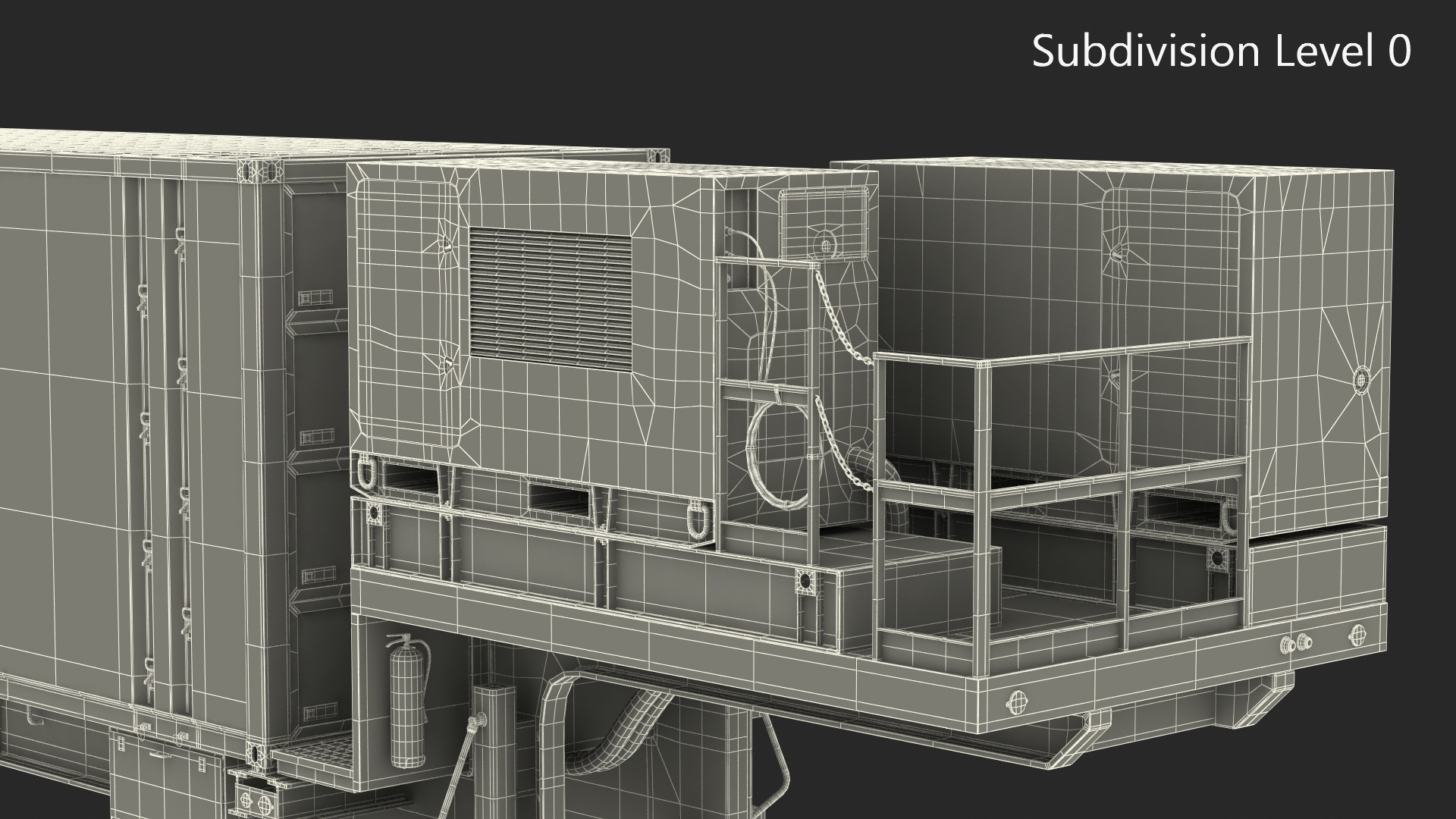 Military Battery Control Center Sand Camouflage 3D