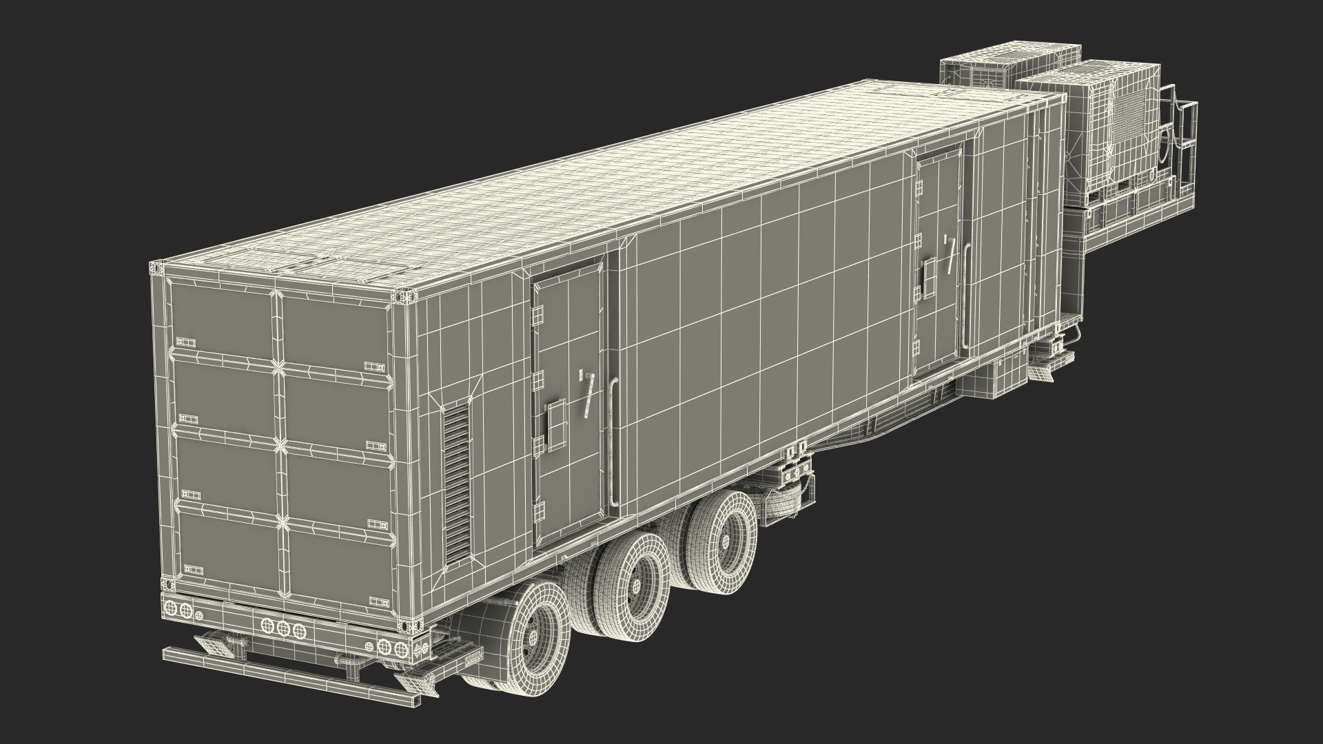 Military Battery Control Center Sand Camouflage 3D