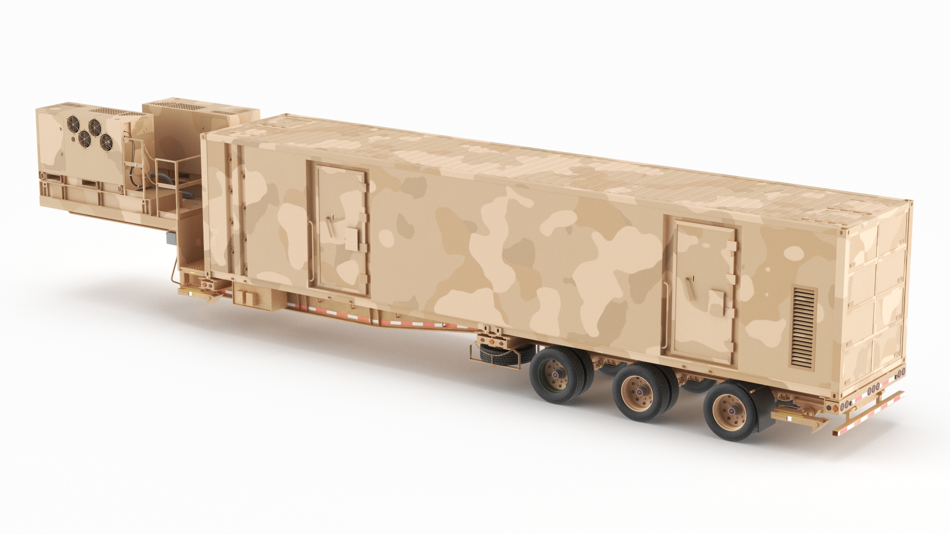 Military Battery Control Center Sand Camouflage 3D