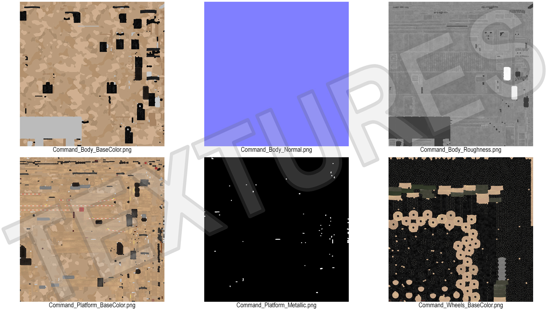 Military Battery Control Center Sand Camouflage 3D