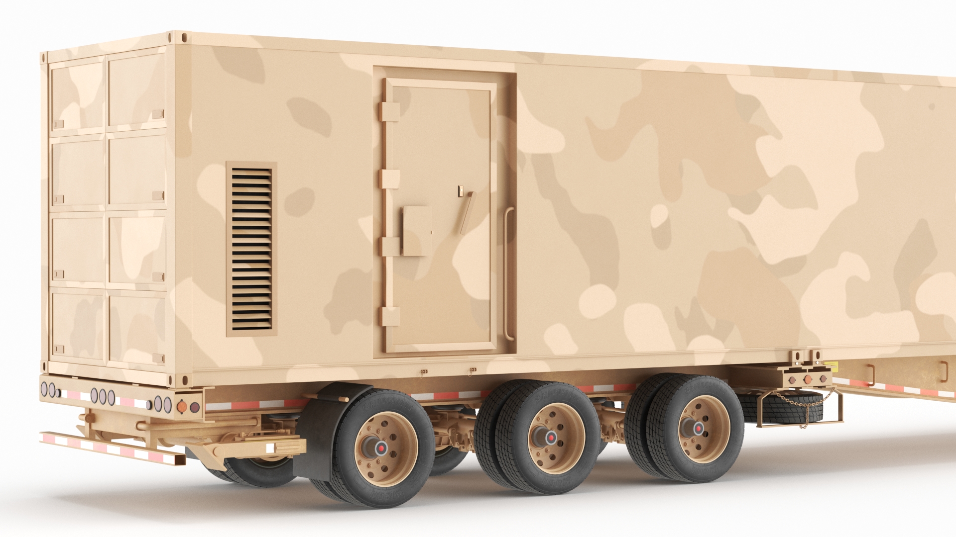 Military Battery Control Center Sand Camouflage 3D