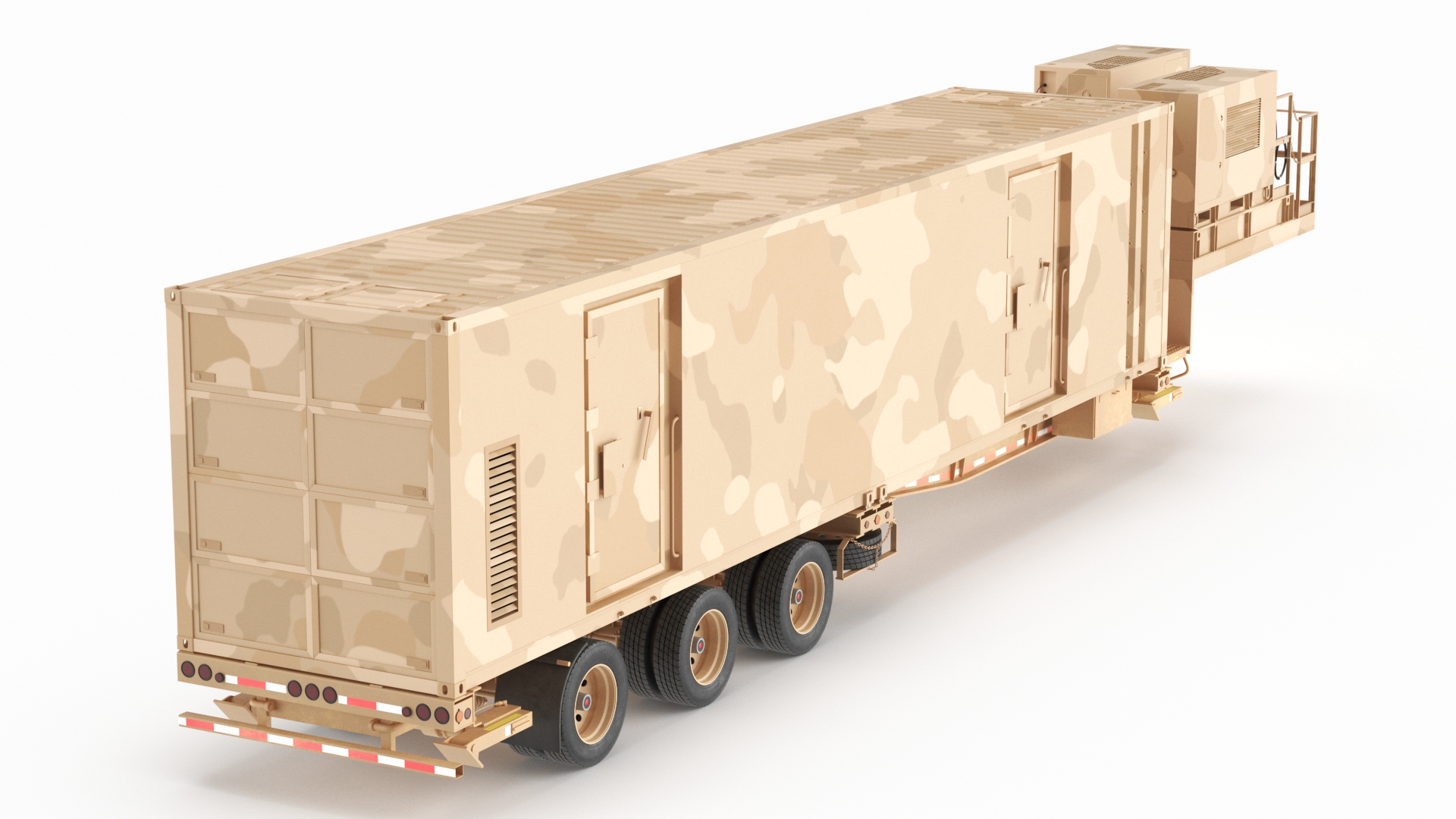 Military Battery Control Center Sand Camouflage 3D