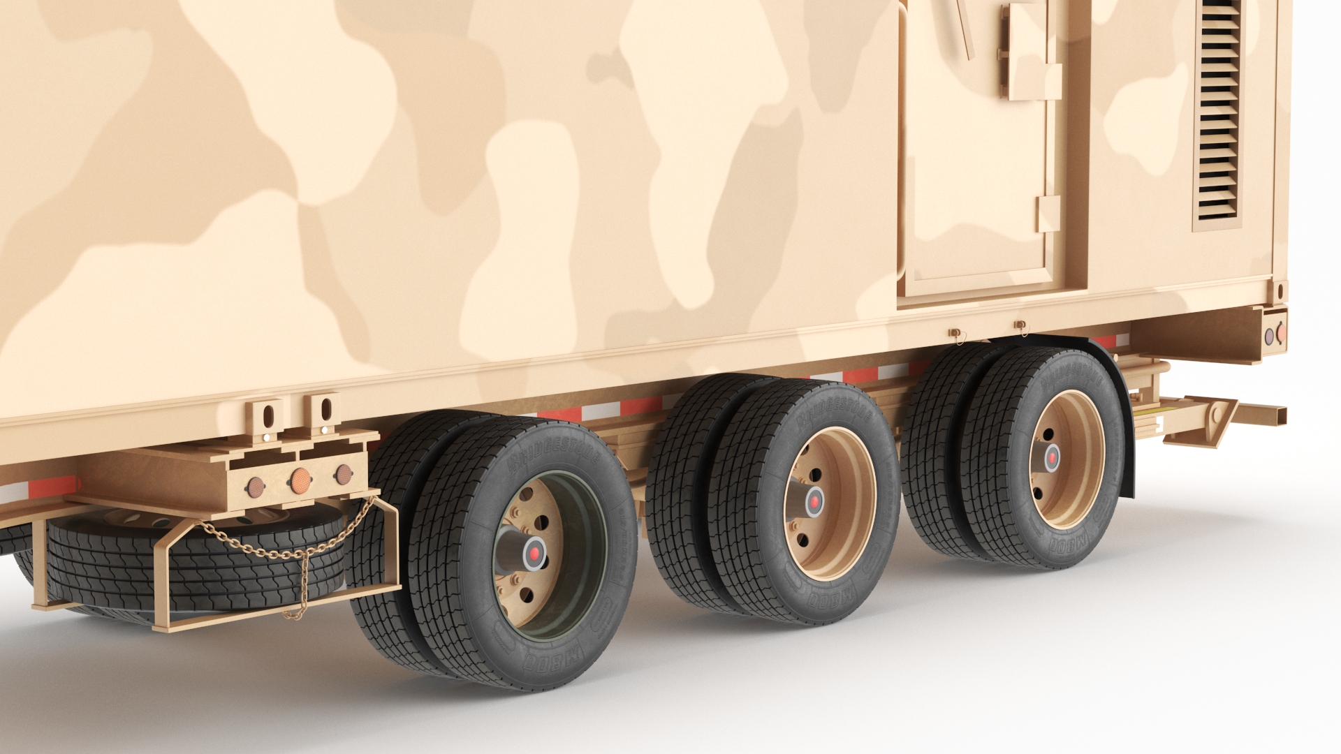 Military Battery Control Center Sand Camouflage 3D