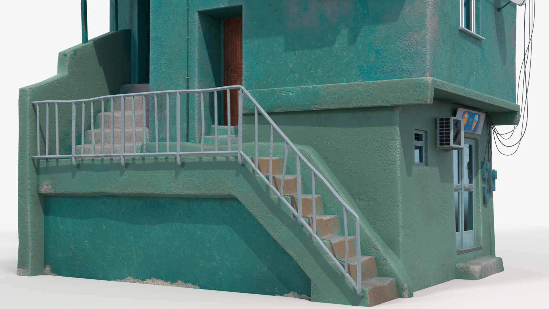 Messy Brazilian Favela Shack Old 3D