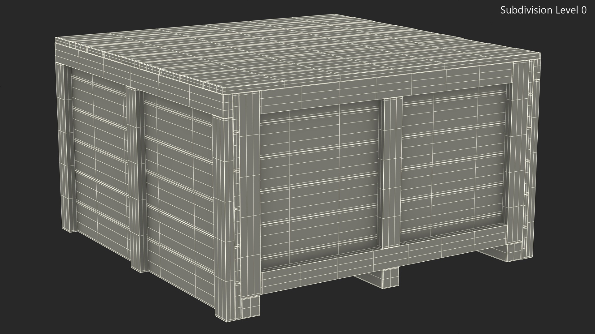 Wooden Crate Box For Shipping 3D model