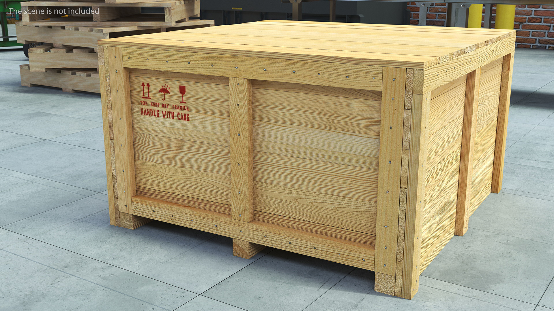 Wooden Crate Box For Shipping 3D model