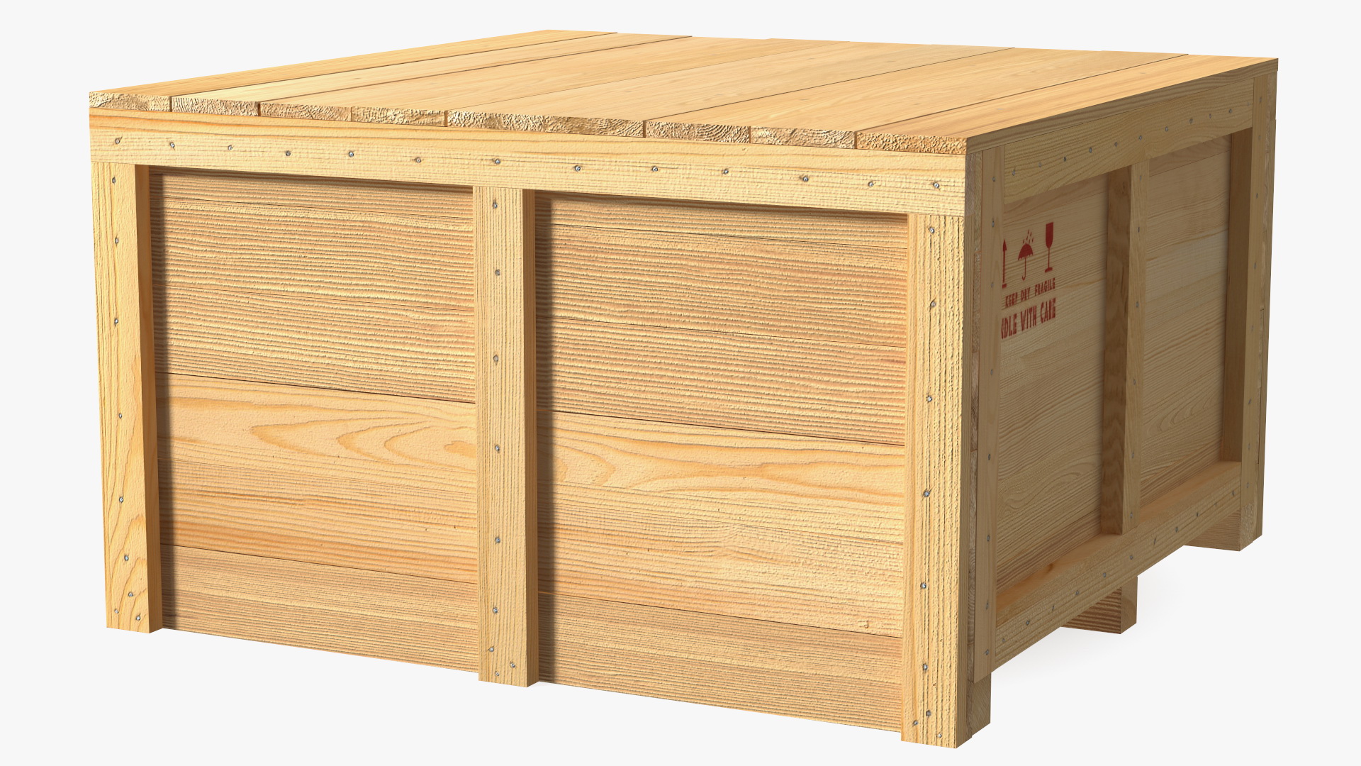 Wooden Crate Box For Shipping 3D model