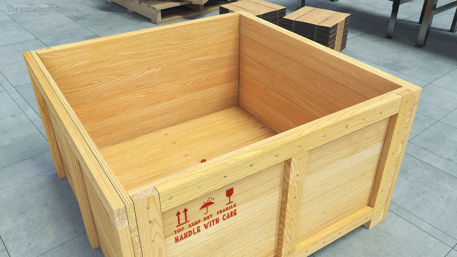 Wooden Crate Box For Shipping 3D model