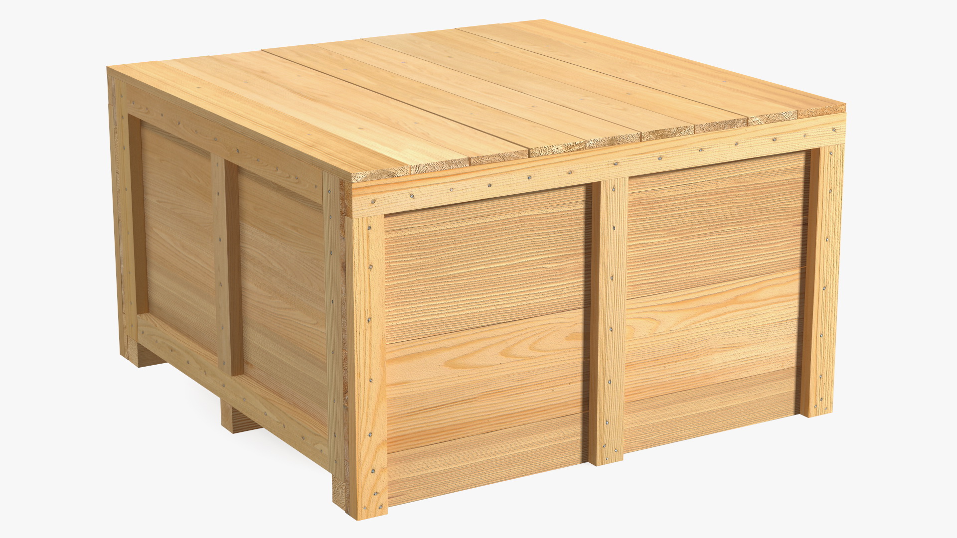Wooden Crate Box For Shipping 3D model