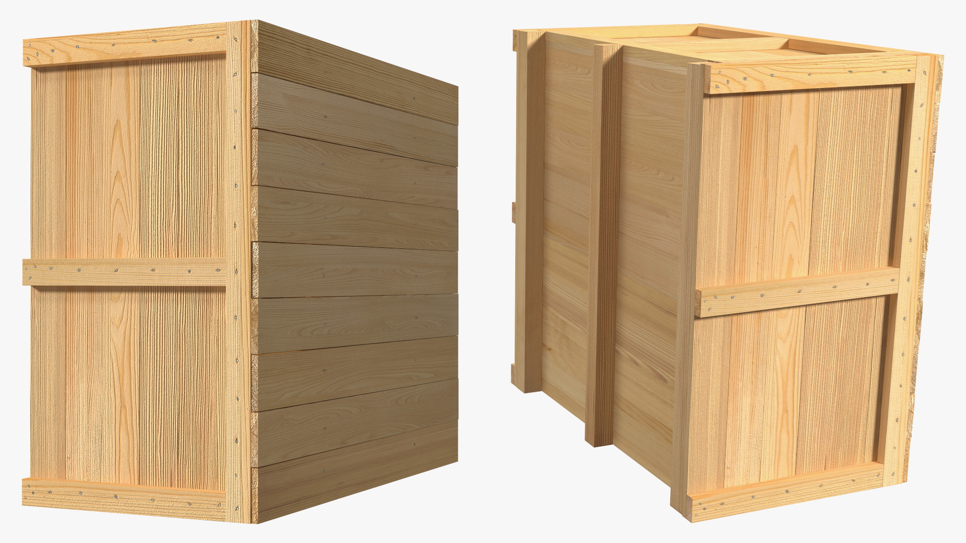 Wooden Crate Box For Shipping 3D model