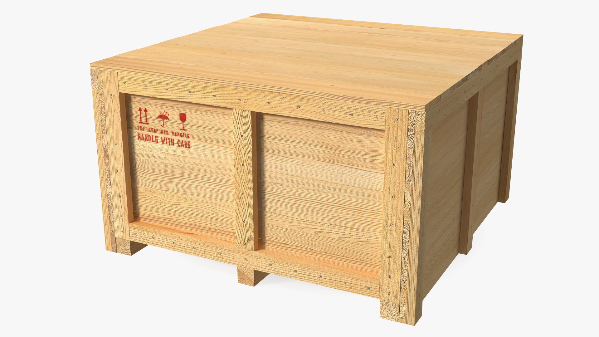 Wooden Crate Box For Shipping 3D model