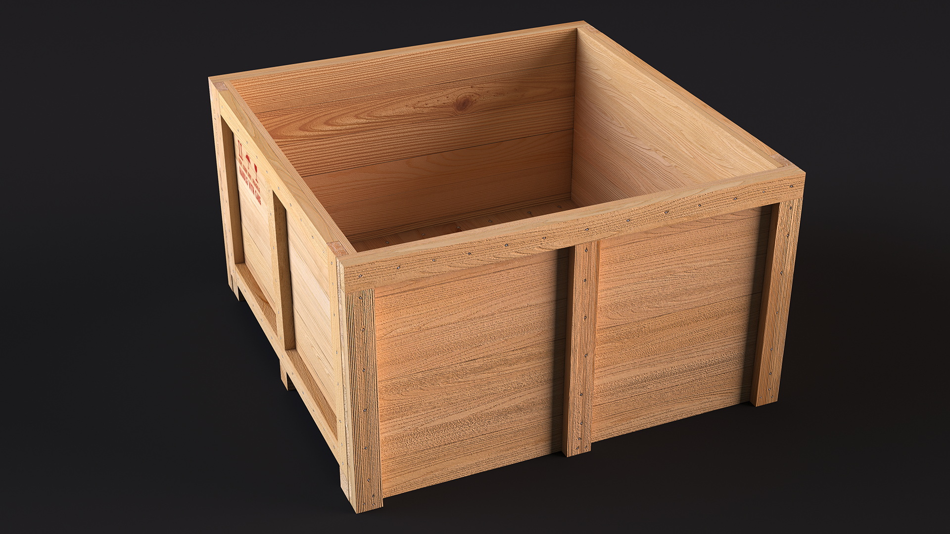 Wooden Crate Box For Shipping 3D model