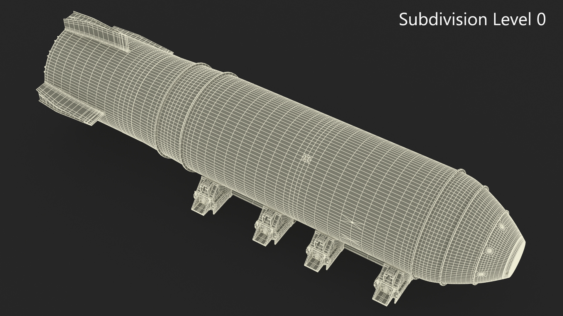 3D model MK-17 Bomb in Shipping Trolley